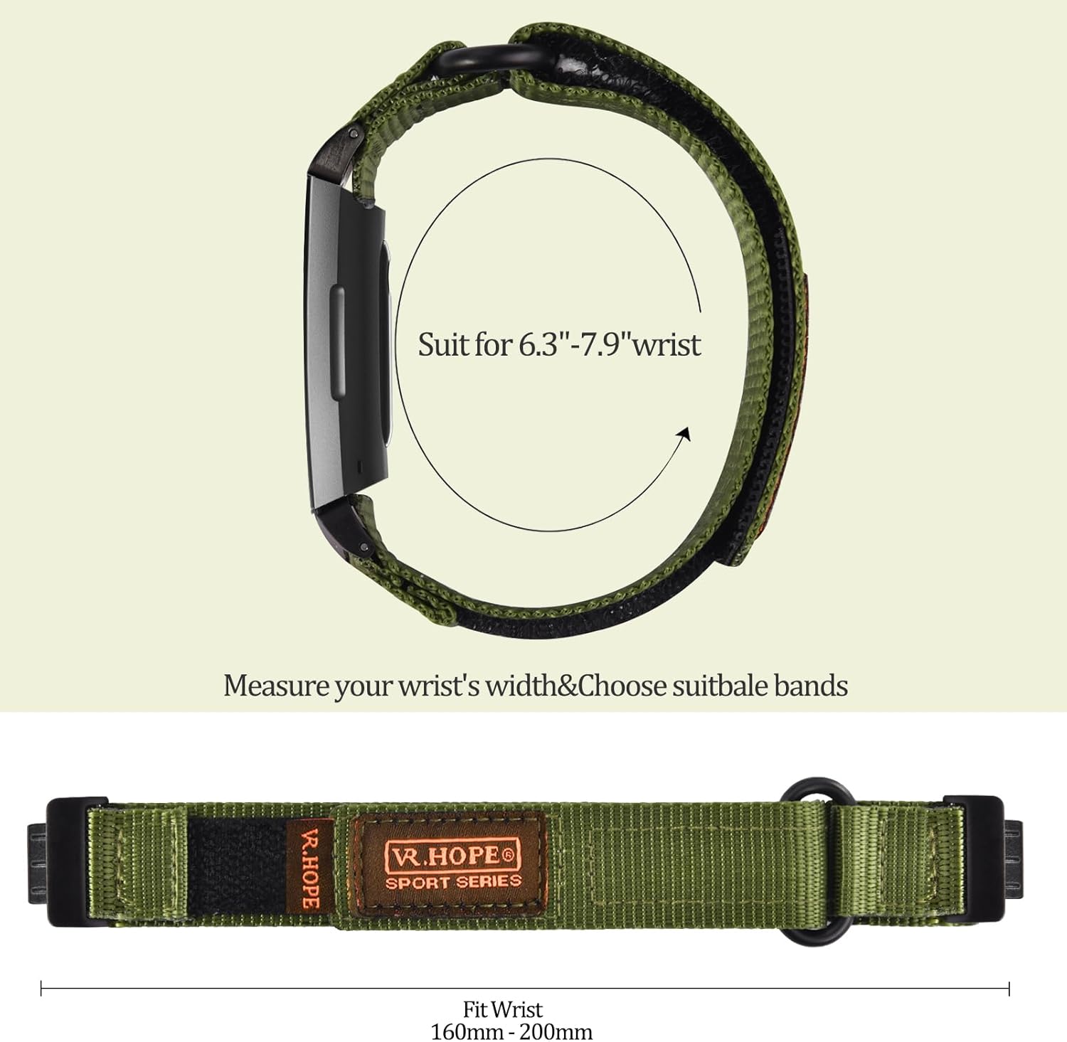 V.R.HOPE Correa de reloj compatible con Fitbit Charge 3Charge 4Charge 3 SE para hombres y mujeres, correa de nailon deportiva Charge 3Charge 4Charge