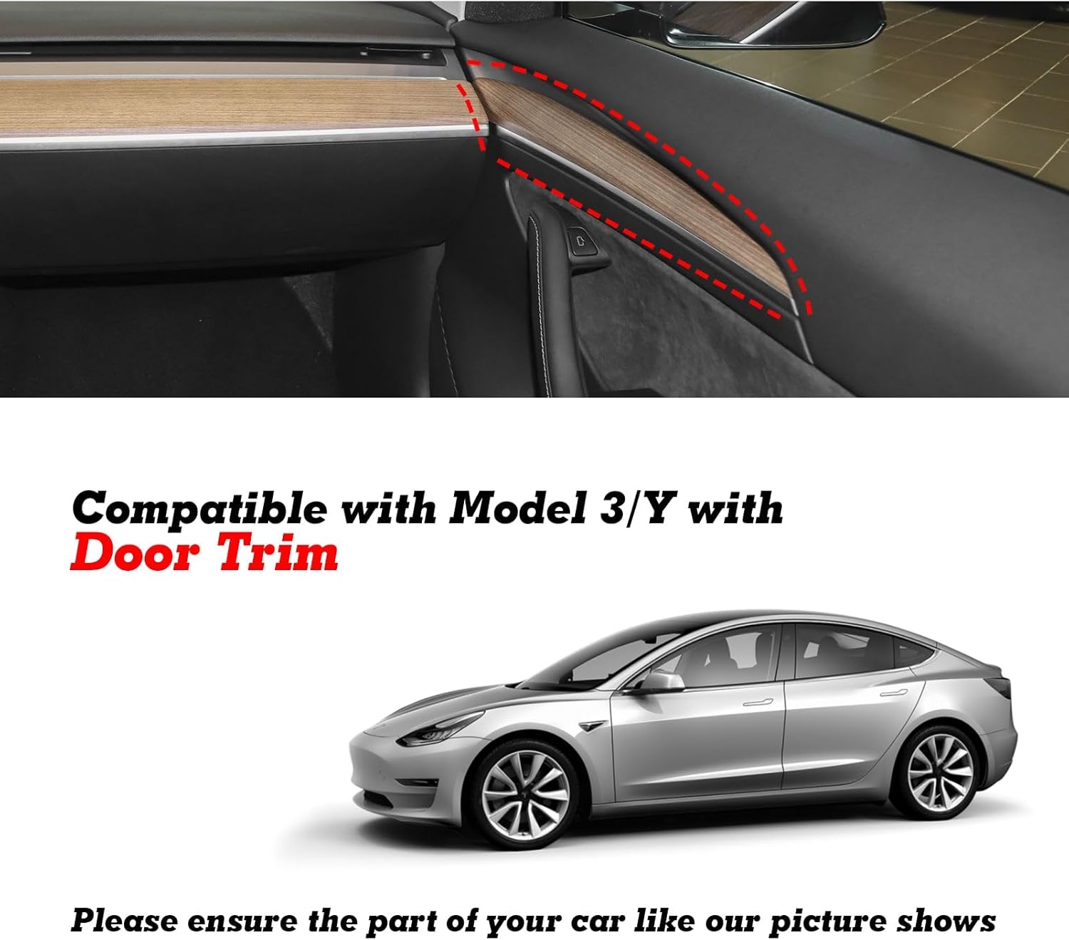 Xotic Tech Set – Kit combinado de panel de tablero interior + cubierta de moldura de puerta, patrón de fibra de carbono mate, compatible con Tesla