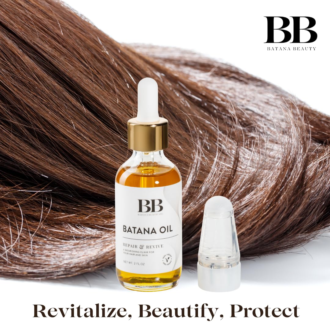 Aceite de batana vegano de 2 onzas  Aceite 100% vegano con mini peine aplicador de cuero cabelludo  Lo mejor para todo tipo de cabello y piel