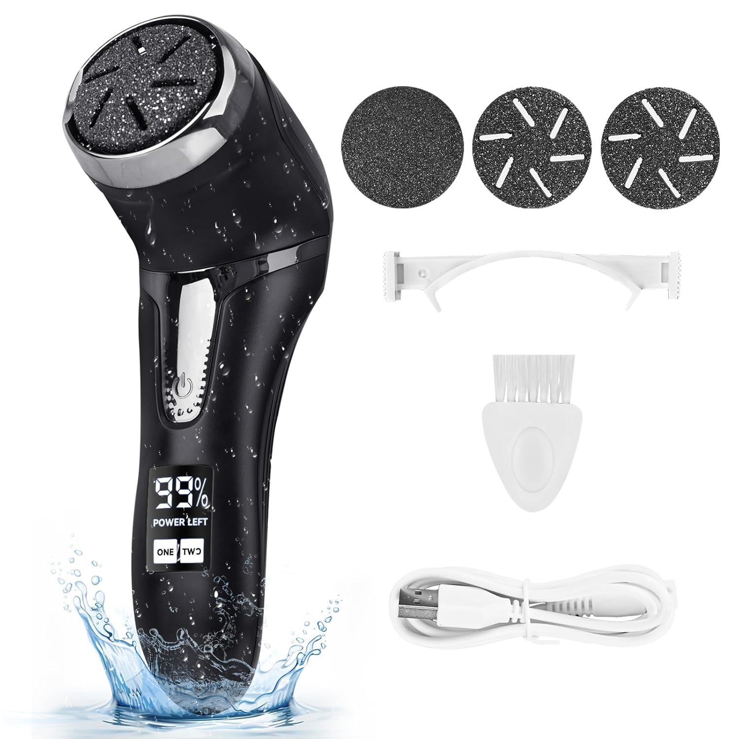 Removedor eléctrico de callos para pies con vacío, herramientas de pedicura portátiles de alta calidad, recargable, impermeable, 2 velocidades,
