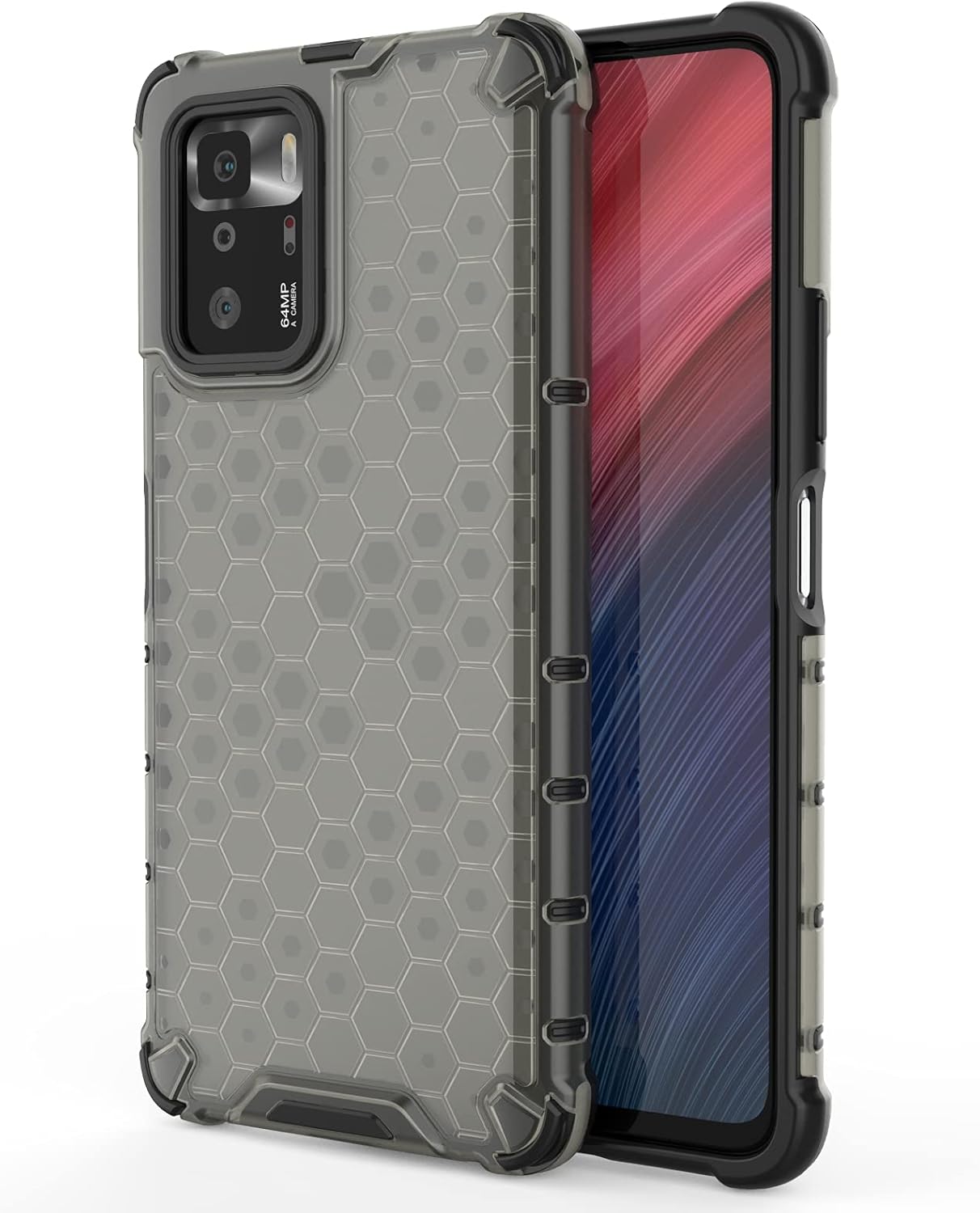 Funda para Xiaomi Poco X3 GT, Funda para Redmi Note 10 Pro (China) 5G Case 2 en 1 Funda para teléfono Negro