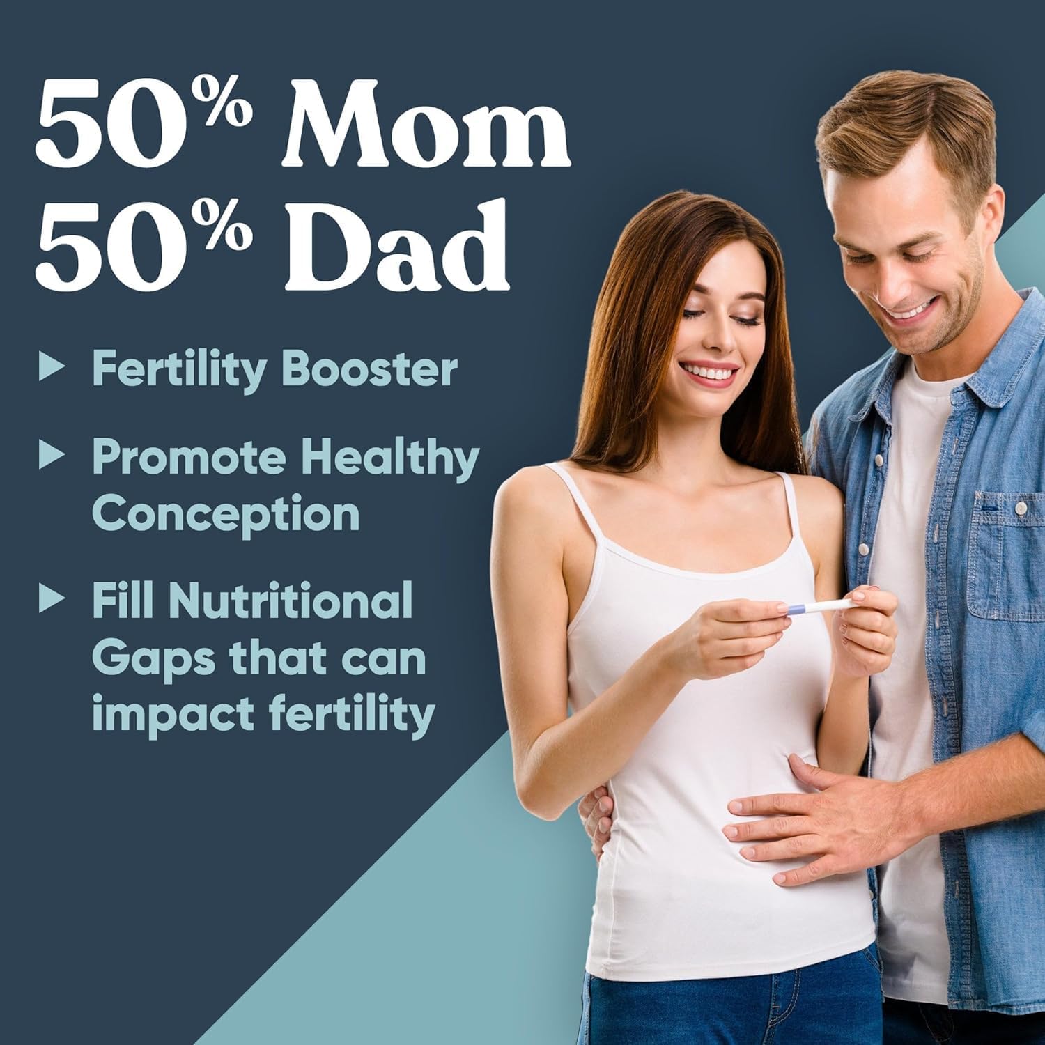 Eu Natural Conception Fertility for Her & Him – Combo de suplementos de fertilidad para mujeres y hombres – Vitaminas prenatales – Promueven el