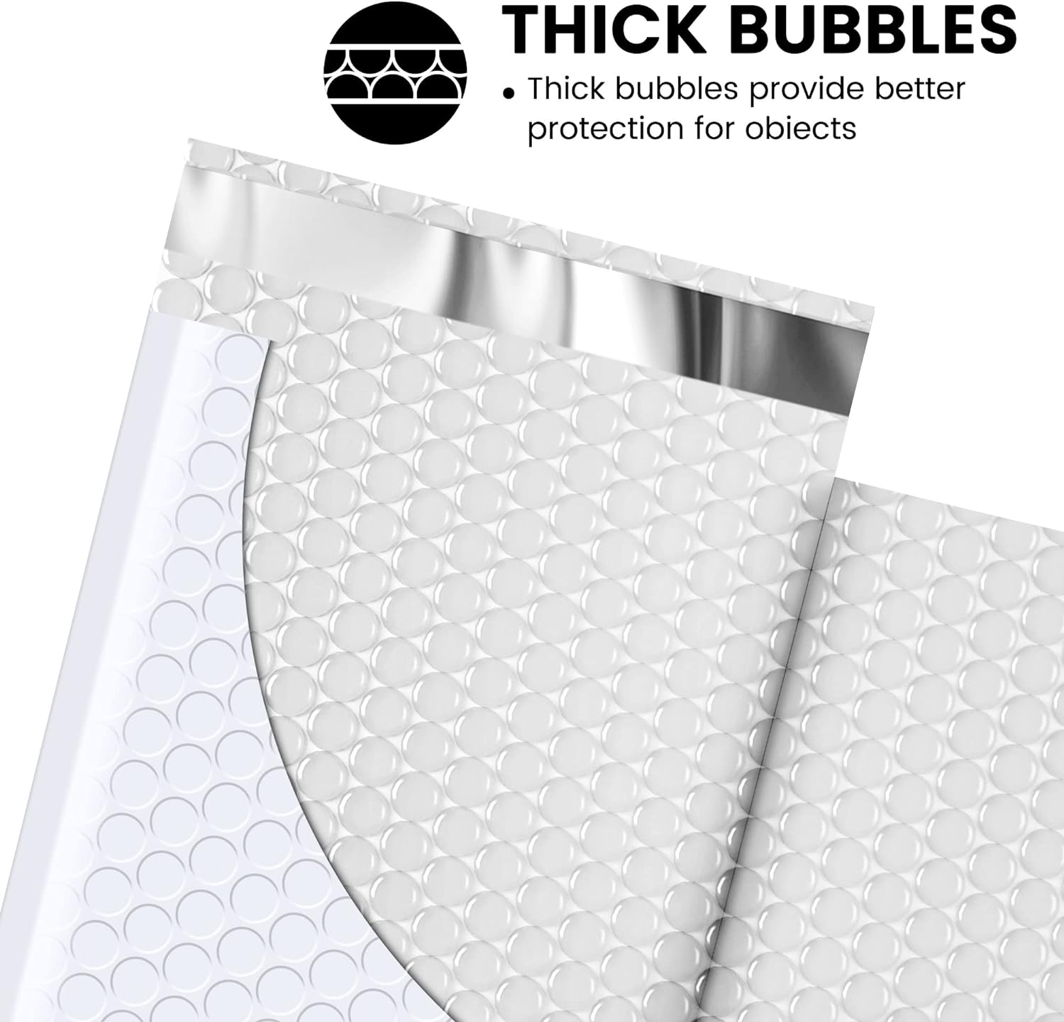 Fuxury Paquete de 100 sobres de burbujas pequeños de 4 x 8 pulgadas, sobres de burbujas de color blanco, opacos, acolchados para regalos, sobres de