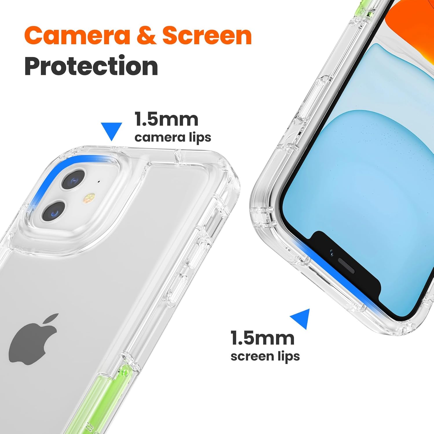 ZCDAYE Diseñada para iPhone 11, funda transparente con soporte compatible con carga inalámbrica de TPU parachoques invisible, soporte invisible,