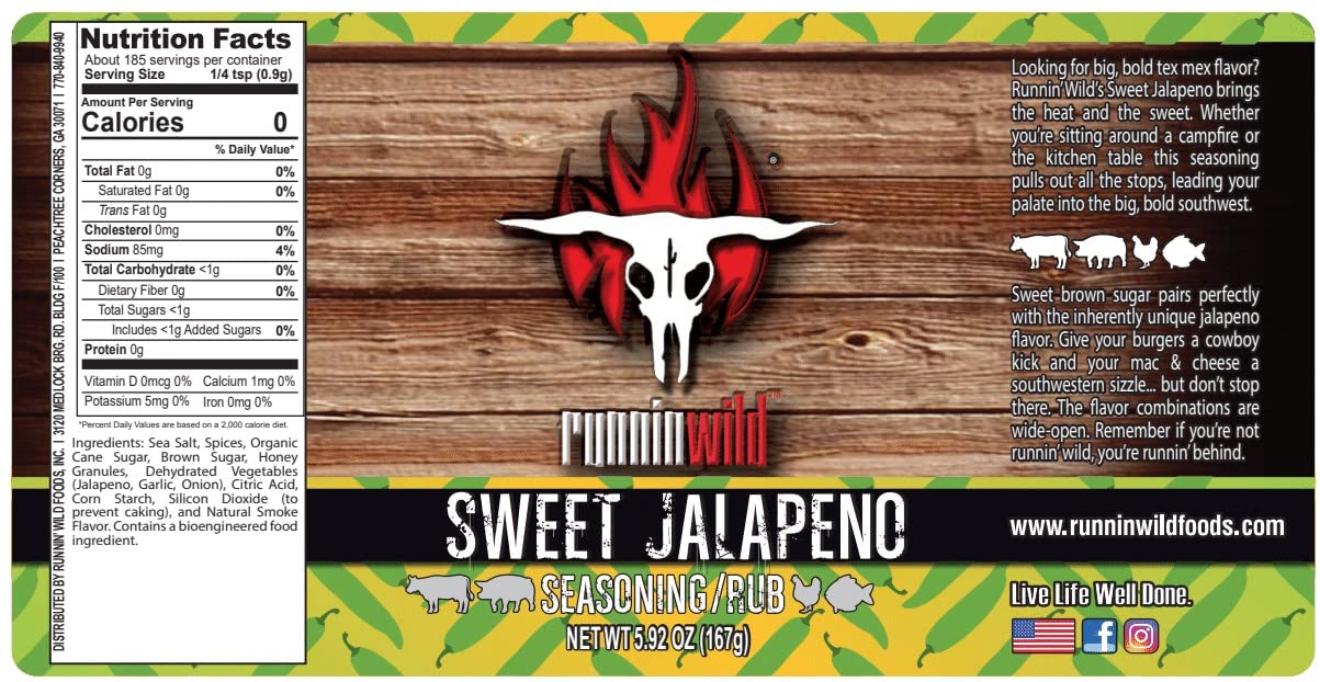 Condimento dulce de jalapeño  Dulce y picante  Rub dulce para carne de res, cerdo, pollo y pescado  Increíble condimento de fajita y frote de