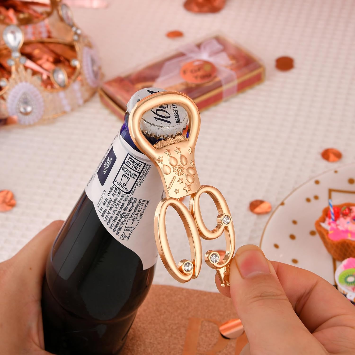 24 boxes of rose gold themed 60th birthday bottle openers favored for 60th golden wedding party gifts 60th birthday party souvenirs or party