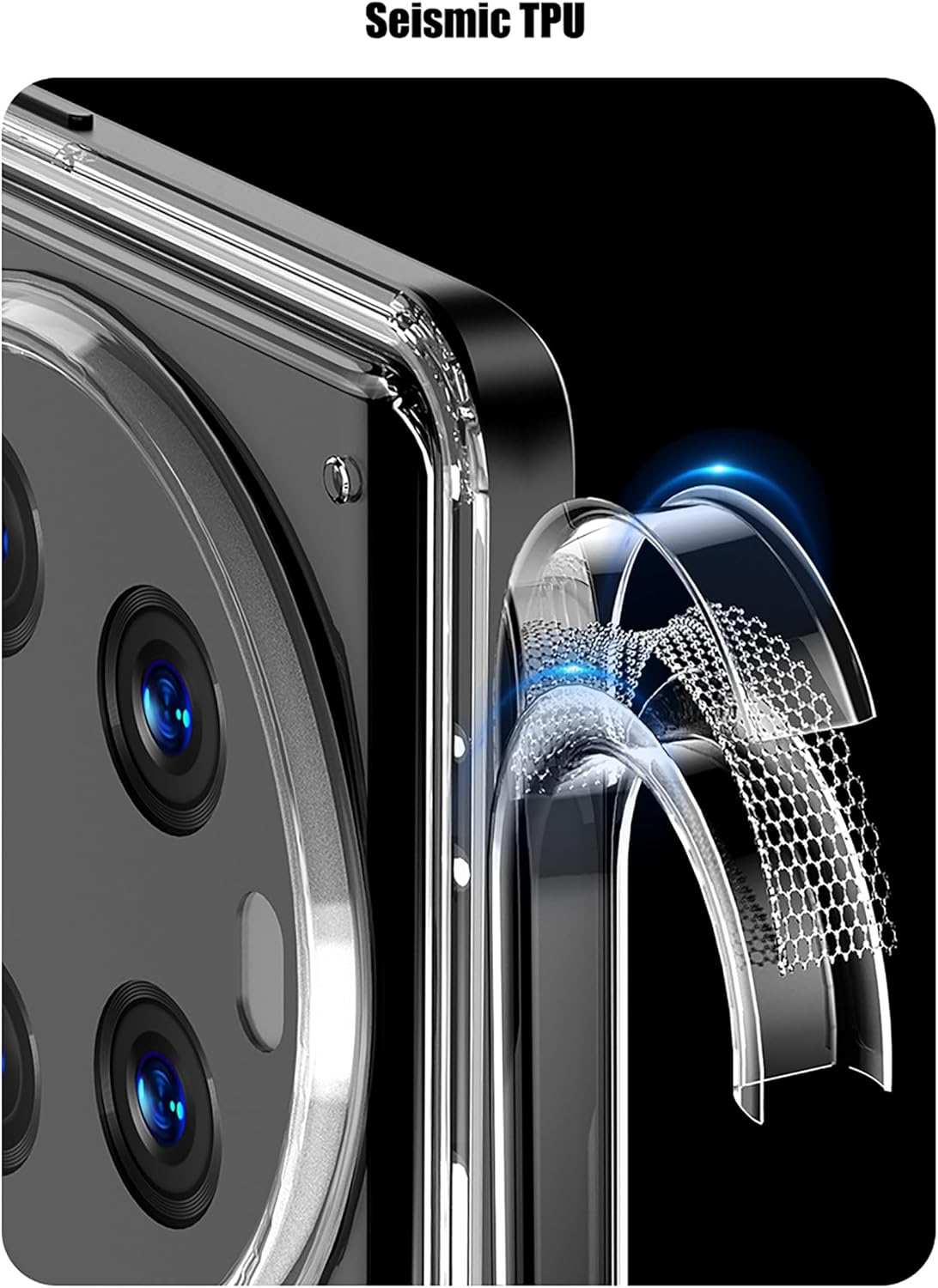 MingWei Xiaomi 13 Ultra Case Clear Soft TPU Absorción de impactos Funda protectora híbrida delgada y ligera a prueba de golpes compatible con Xiaomi