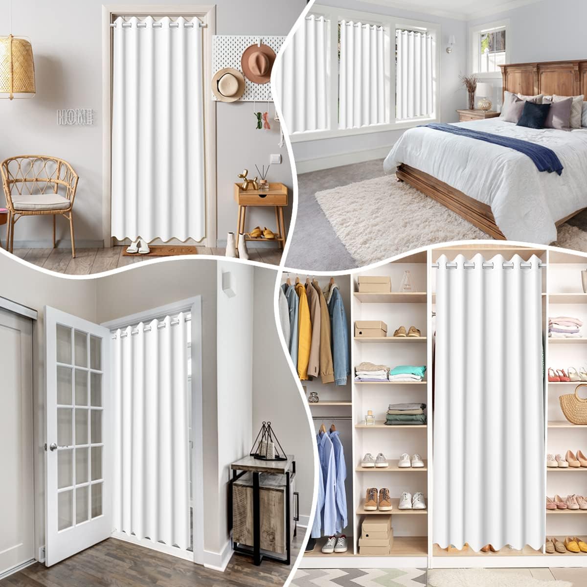 Cortina de puerta japonesa para privacidad de puerta, cortina japonesa Fuji Mountain Closet para dormitorio, sala de estar, cortina térmica con