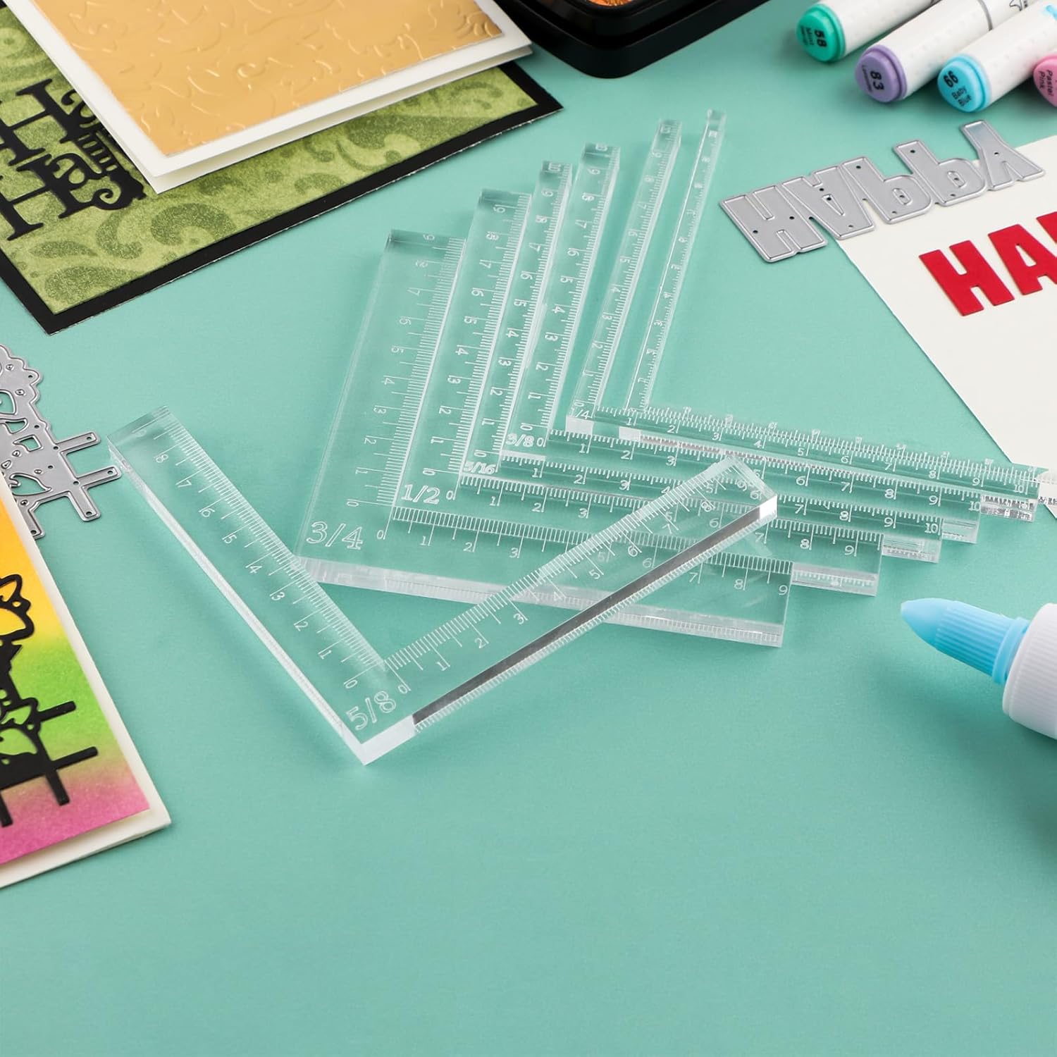 Juego de 9 piezas de posicionamiento creativo, esquinas de tarjetas, ayudantes con herramienta de carpeta de huesos, esquinas de estampado,