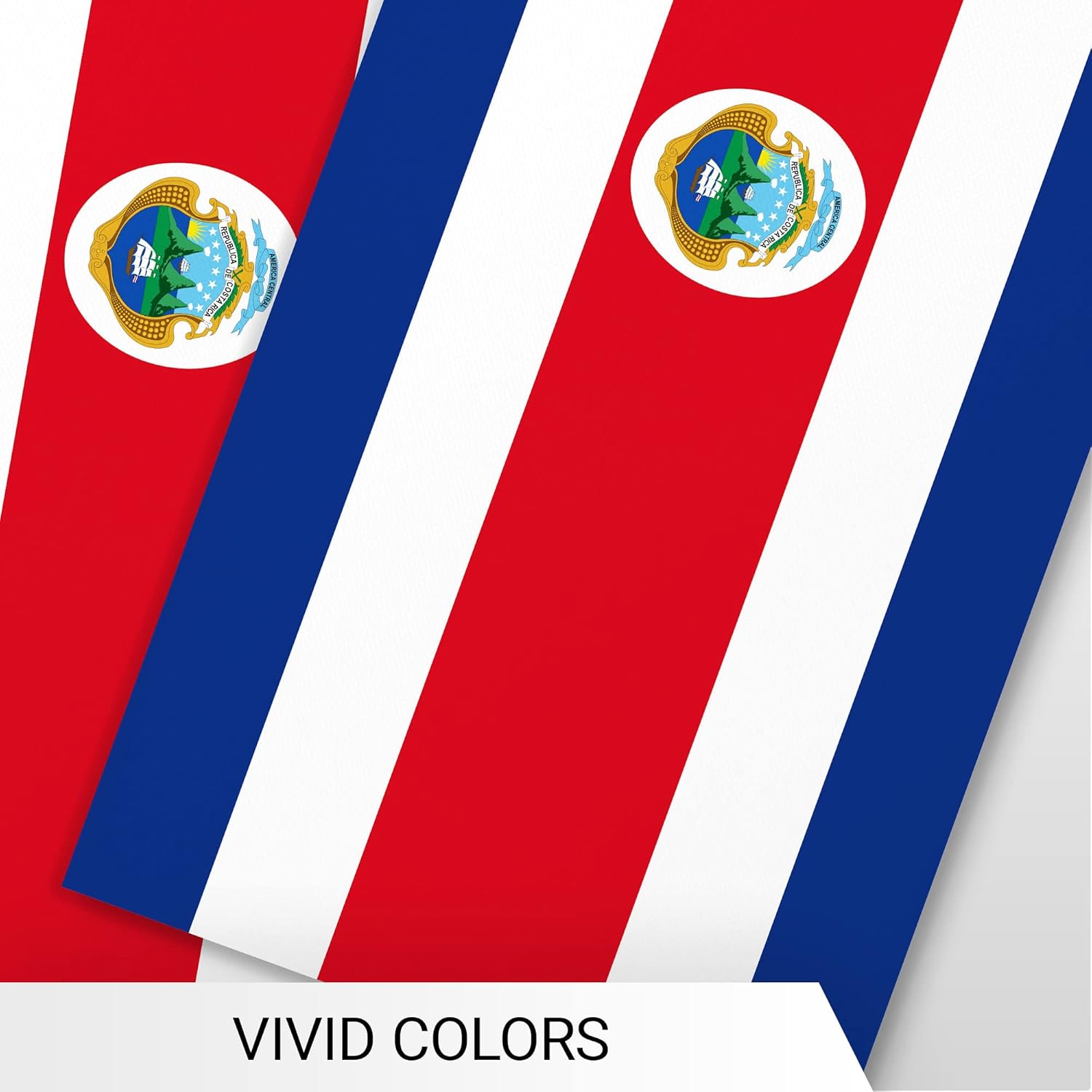 G128 Bandera costarricense de Costa Rica  Bandera de 8.2 x 5.5 pulgadas, cuerda completa de 33 pies  Poliéster 150D impreso, decoraciones para bar,