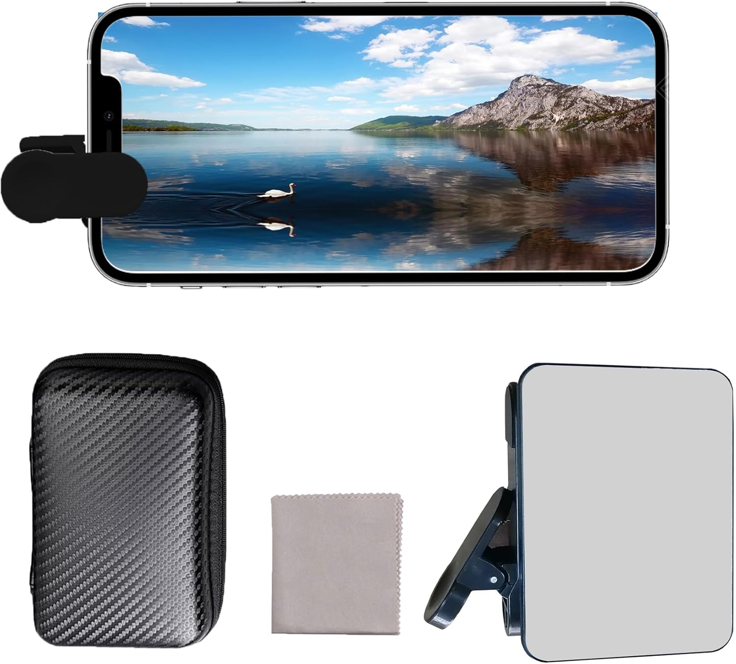 Kit de clip de reflejo de espejo de cámara para teléfono inteligente, espejo de teléfono ajustable de 3 generación, clip de cámara de reflejo para