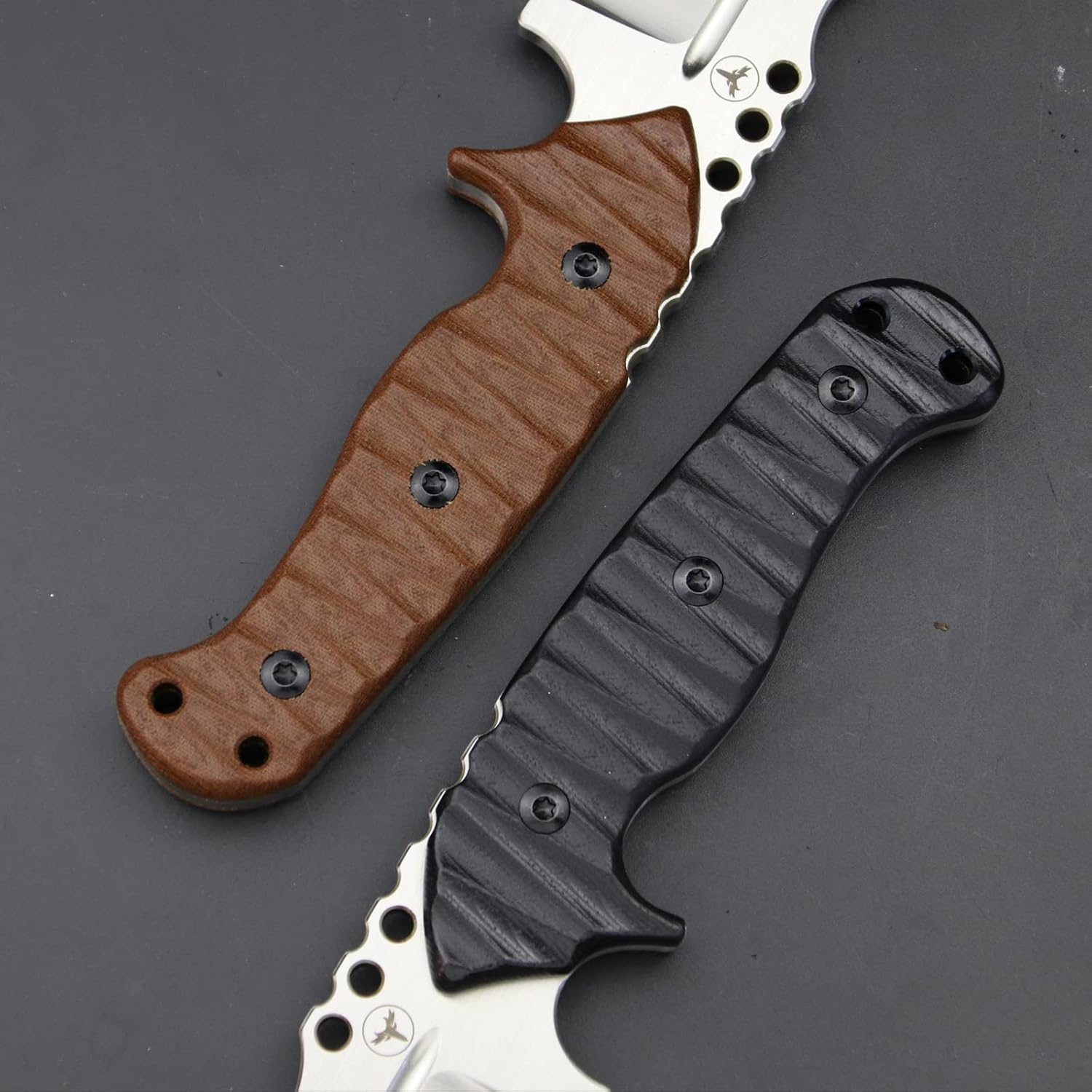 LENGREN Cuchillo pesado Sleipner de acero de espiga completa de 10.7 pulgadas, hoja fija, cuchillo táctico de campamento al aire libre, mango de