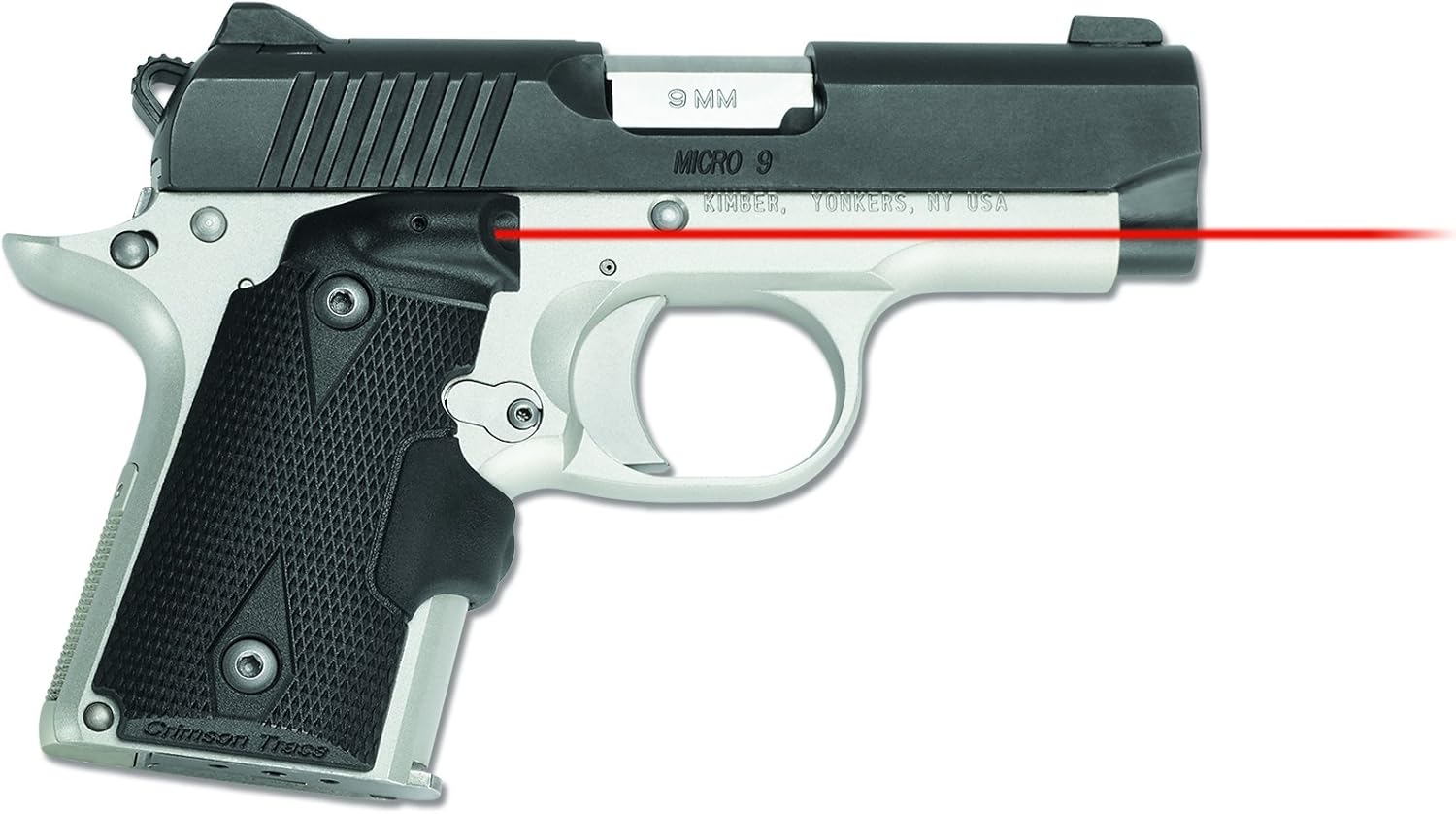Crimson Trace LG-409 Lasergrips con construcción resistente y activación instintiva para Kimber Micro 9, tiro defensivo y competición