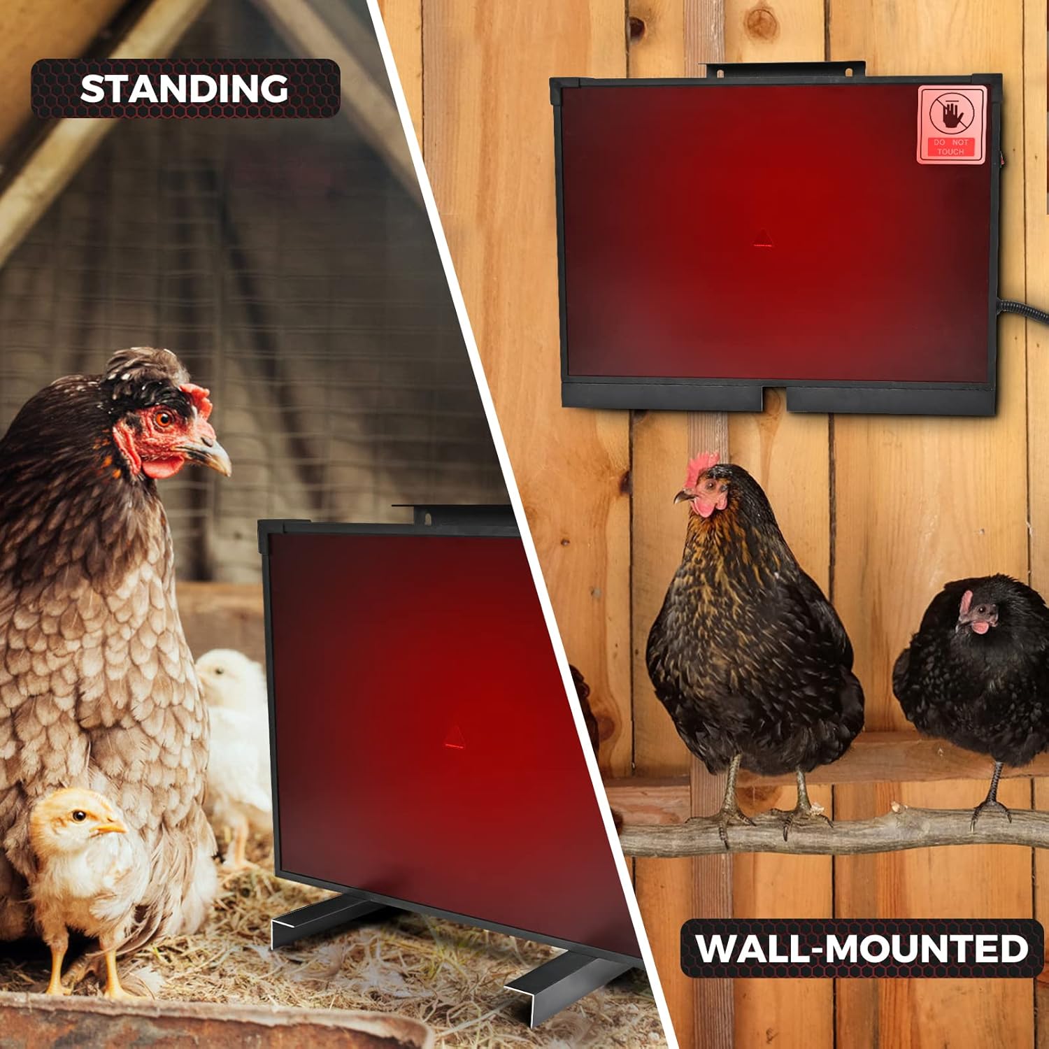 Chicken Coop Heater, Radiant Coop Heater Panel for Winter, Chicken Heater Heating Panel Chicken Coop Accessories, Heat Warmer for Chicks Dogs Cats