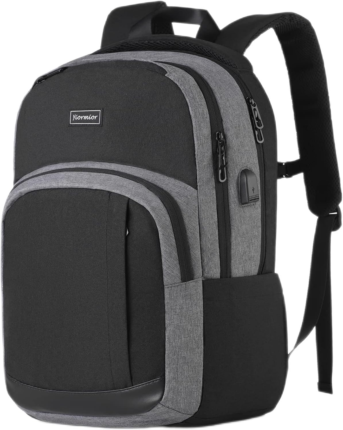 Mochila para laptop de viaje, mochila escolar para mayores de 3 años, Negro Gris, Classic