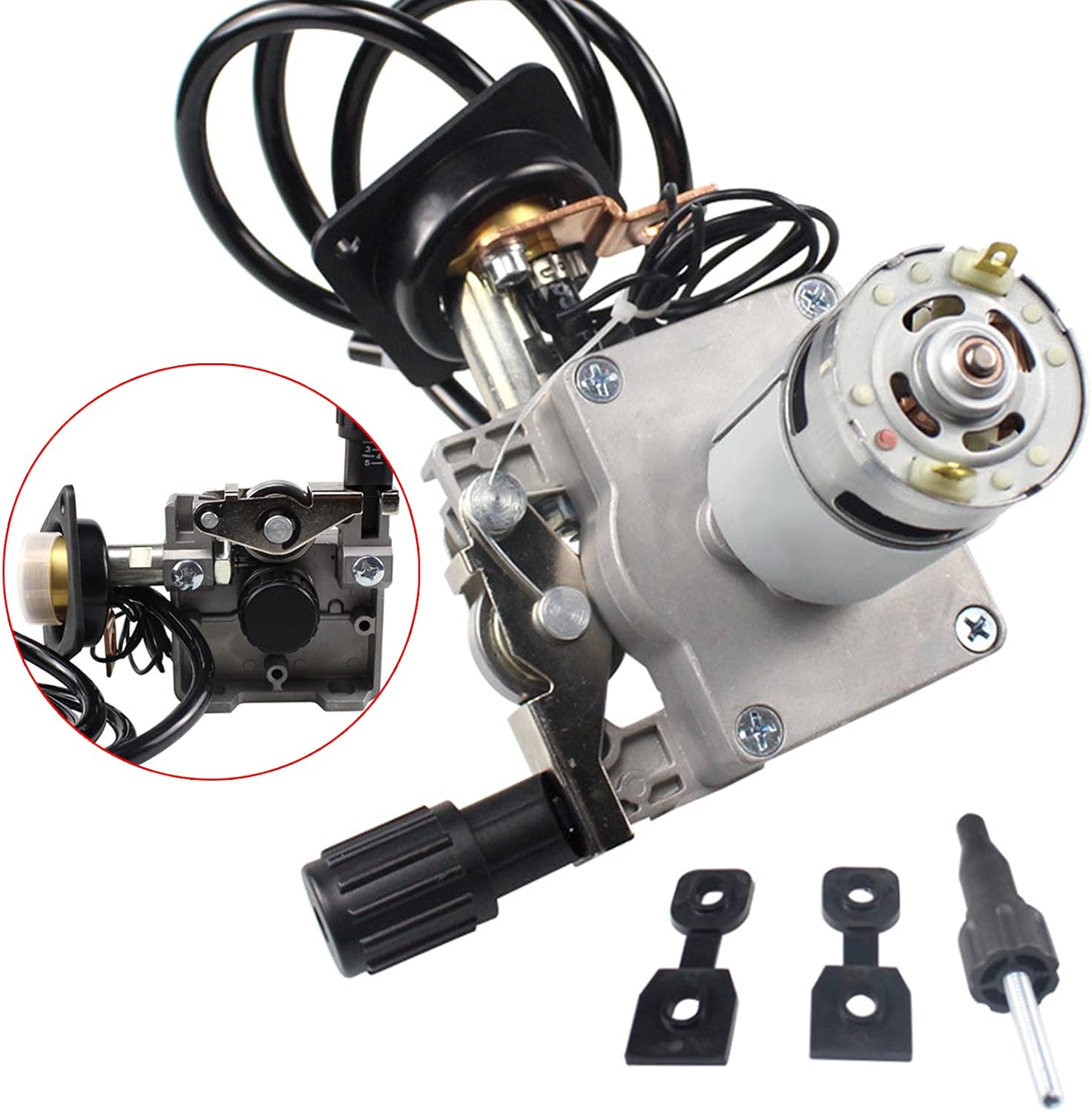 Motor del alimentador de alambre de la asamblea de alimentación de alambre de los accesorios de la soldadora de DC 24V, velocidad de alimentación