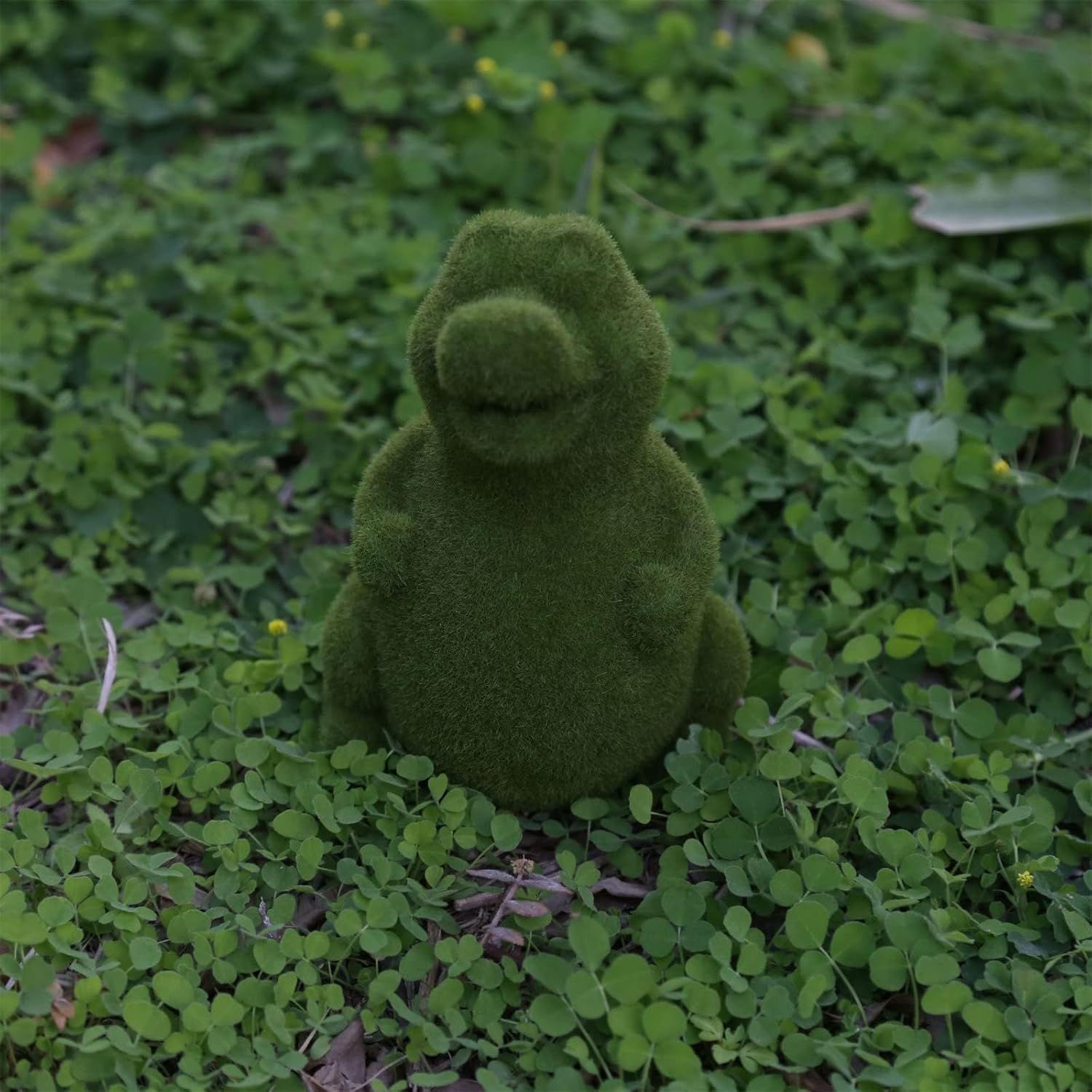Weird Statua decorativa para orinar para perro, topiario, simulación verde, adorno para cachorro, maceta de pie (C, talla única)