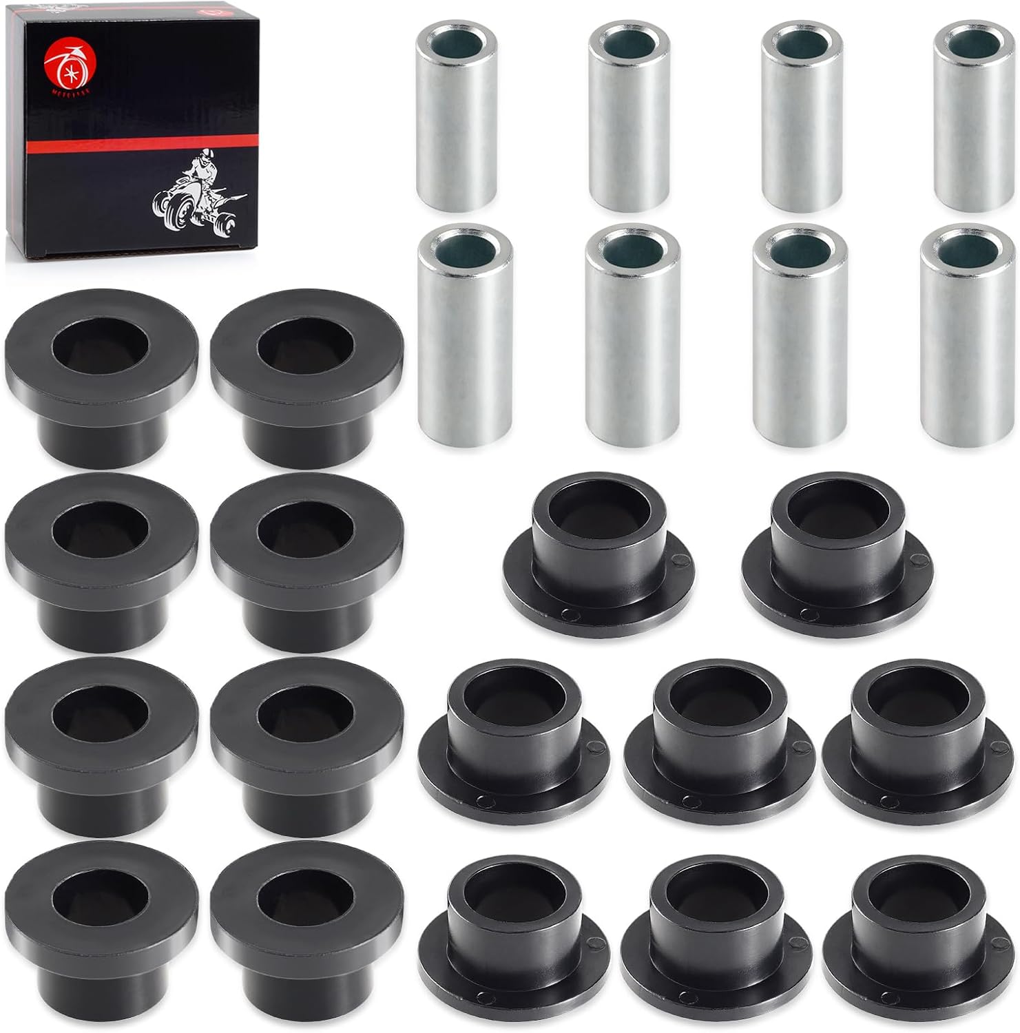 Kit de manga de bujes de amortiguador delantero y trasero, 16 unids para Polaris Ranger 500 570 700 800 900 1000 Diesel PRO XD