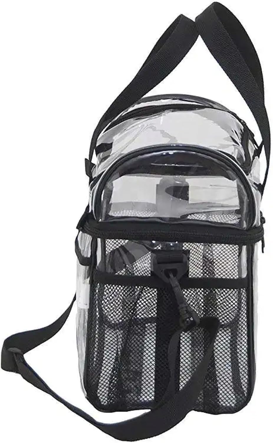 Bolsa de almuerzo transparente, aprobada por estadios, resistente, grande, reutilizable, material de PVC