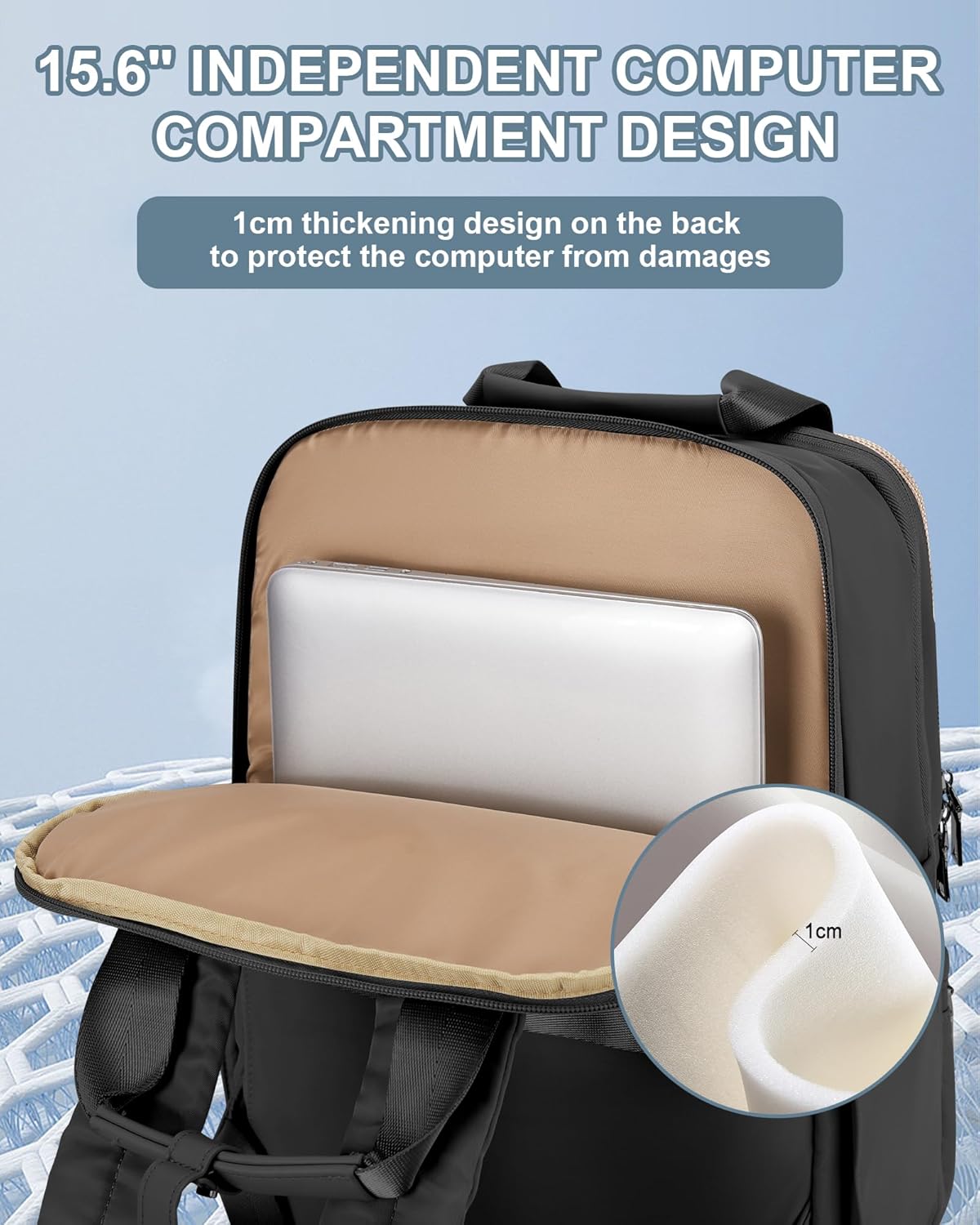 CADOLIM Mochila de viaje grande para llevar en el vuelo aprobado mochila para mochilas de viaje Mochila impermeable para artículos personales