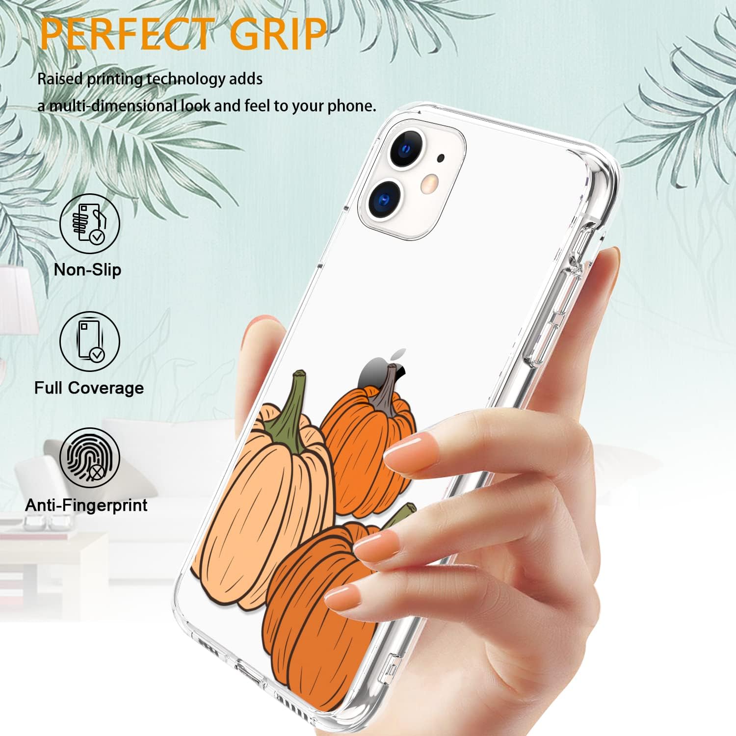 LUHOURI Funda diseñada para iPhone 11 con protector de pantalla, ajuste delgado, funda de acrílico transparente resistente para mujeres y niñas,