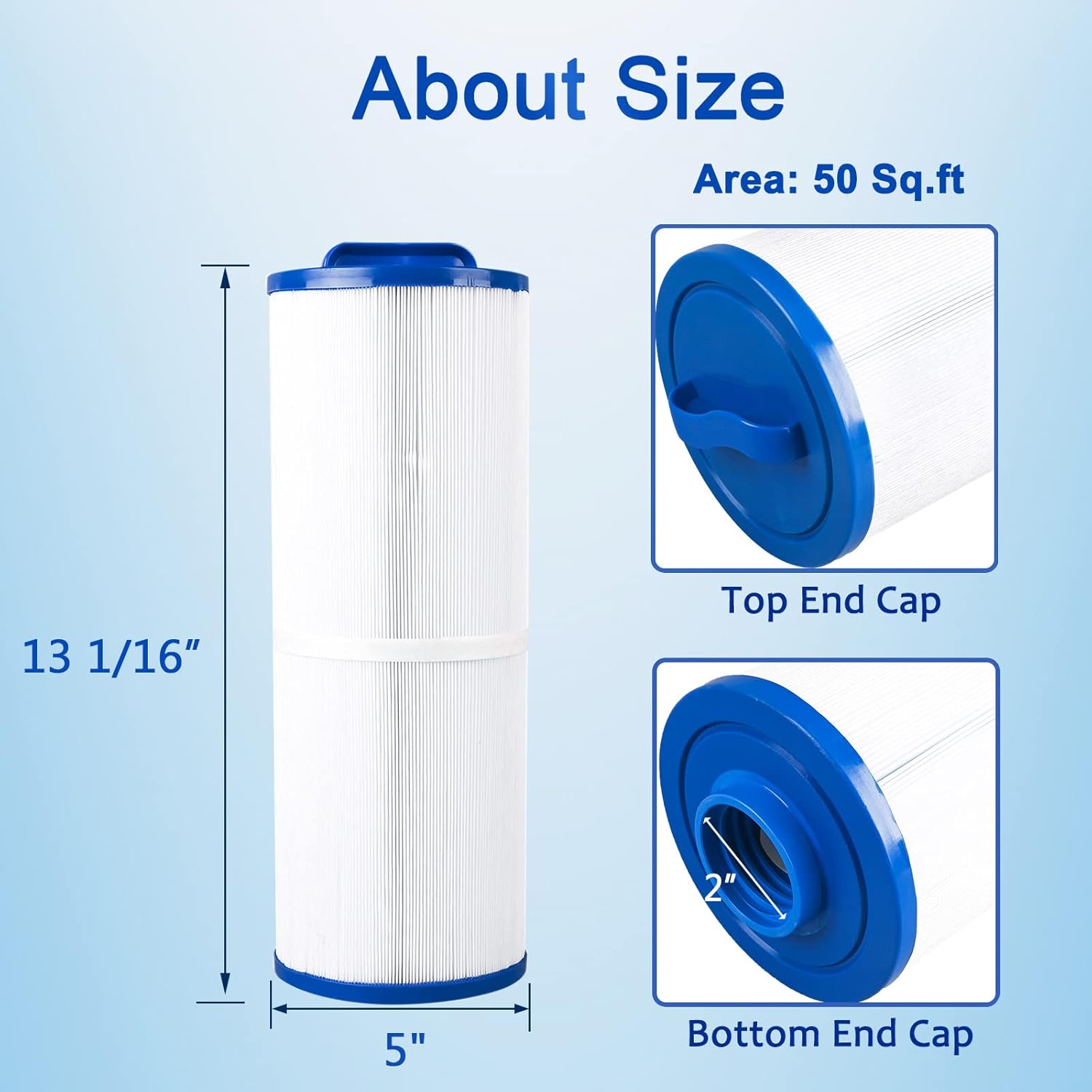 PELLUCID Filtro de bañera de hidromasaje compatible con Unicel 4CH-949, Pleatco PWW50L, Filbur FC-0172, SD-01143, 817-4050, Rising Dragon 50, fácil