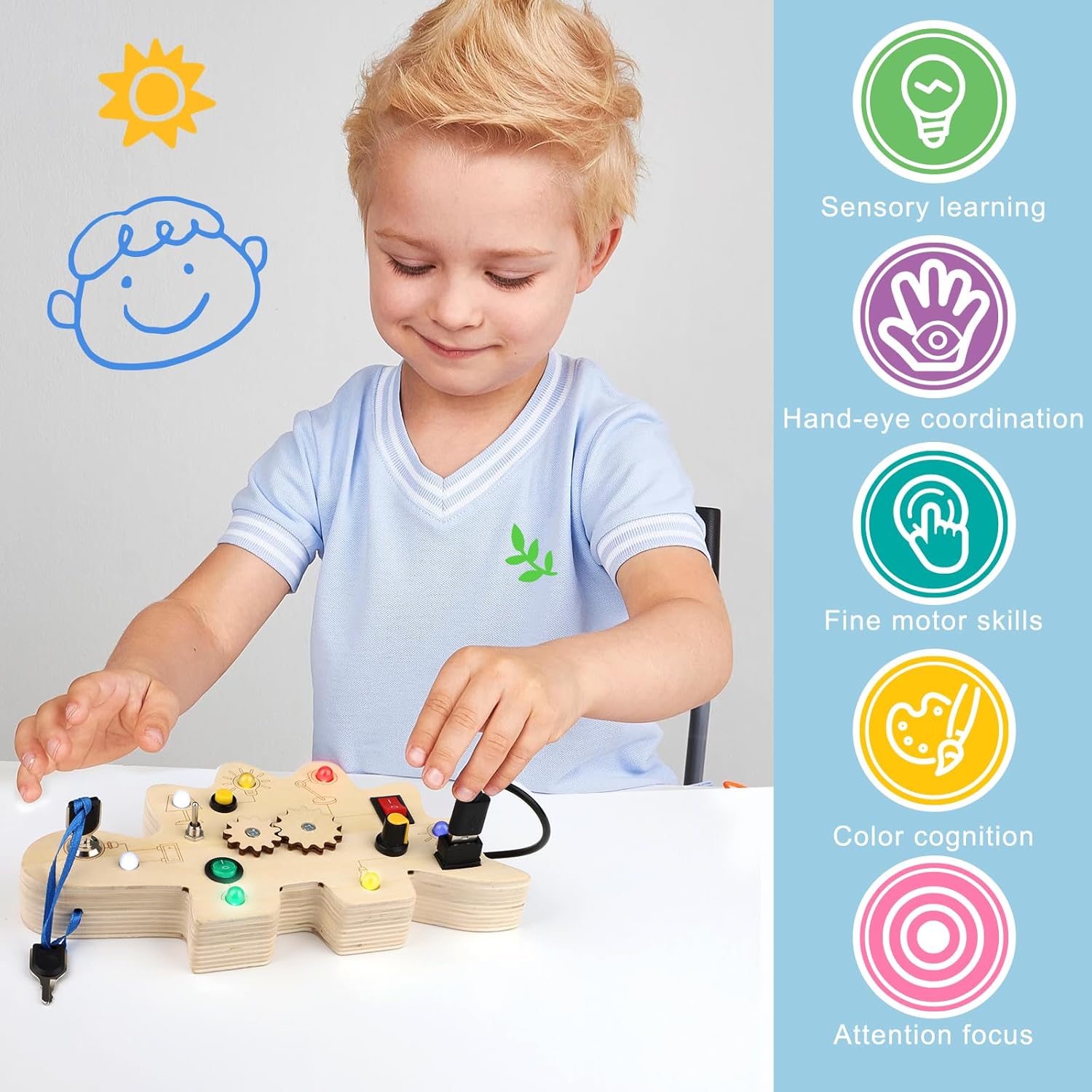 Montessori – Tablero de actividades de viaje de madera para bebés de 1, 2, 3, 4 años, aprendizaje temprano, dinosaurio de madera sensorial con