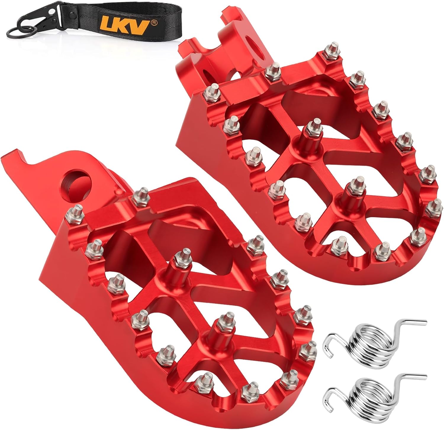 LKV Estriberas de motocicleta para motocross compatibles con Honda CR125 CR250 CRF150R CRF250R CRF250RALLY CRF250X CRF250RX CRF450R CRF450RX CRF450X