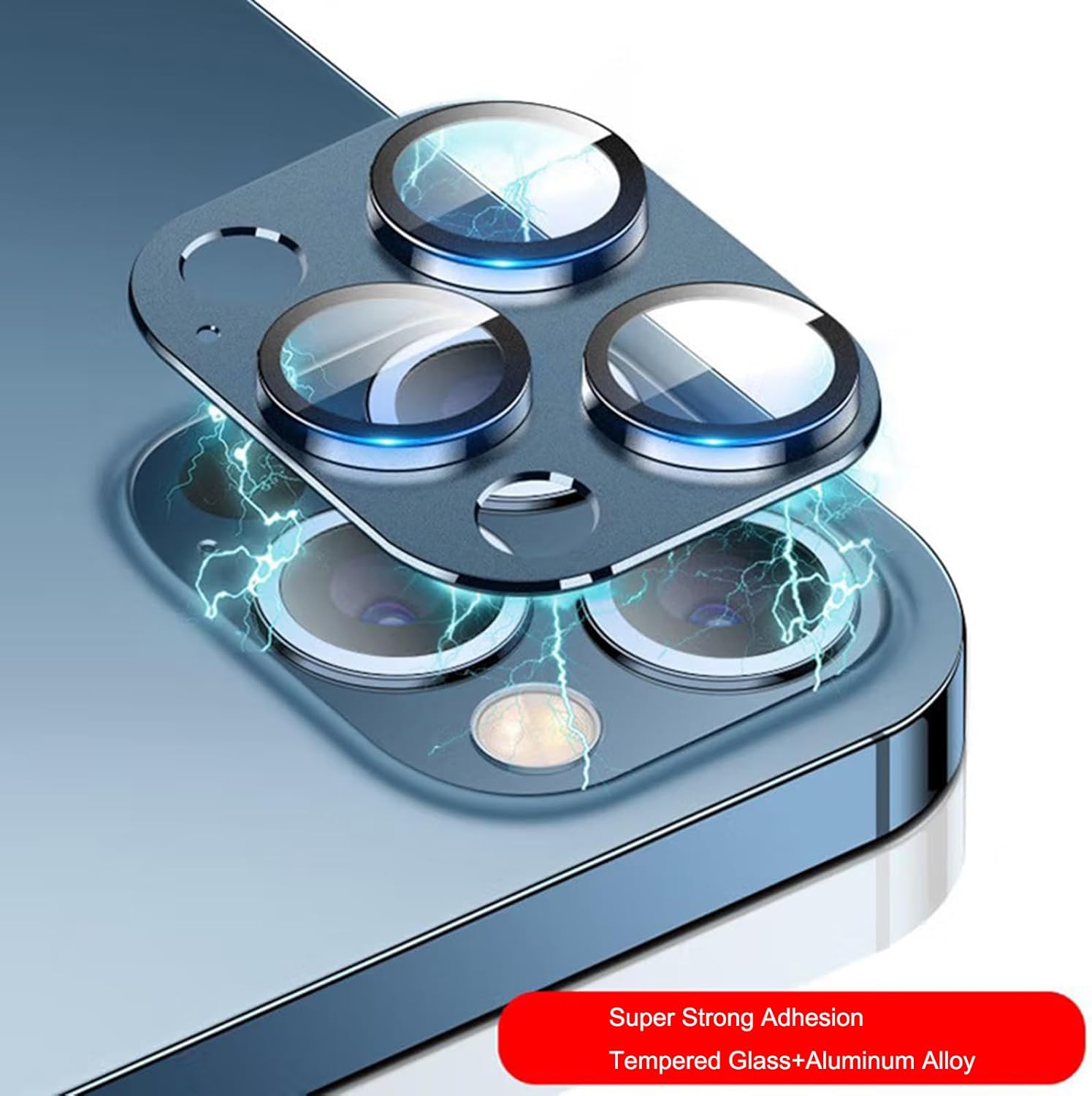 Plata Paquete de 2 Protector de lente de cámara para iPhone 15 Pro  15 Pro Max, cubierta de cámara de vidrio templado Ultra HD 9H, compatible con