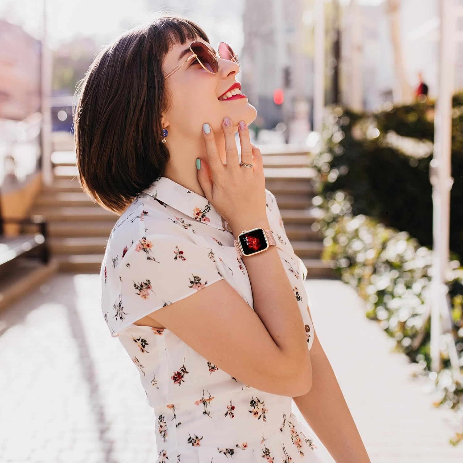 Solo Loop trenzado compatible con Apple Watch Band de 1.496 pulgadas, 1.575 pulgadas, 1.614 pulgadas, 1.654 pulgadas, 1.732 pulgadas, 1.772