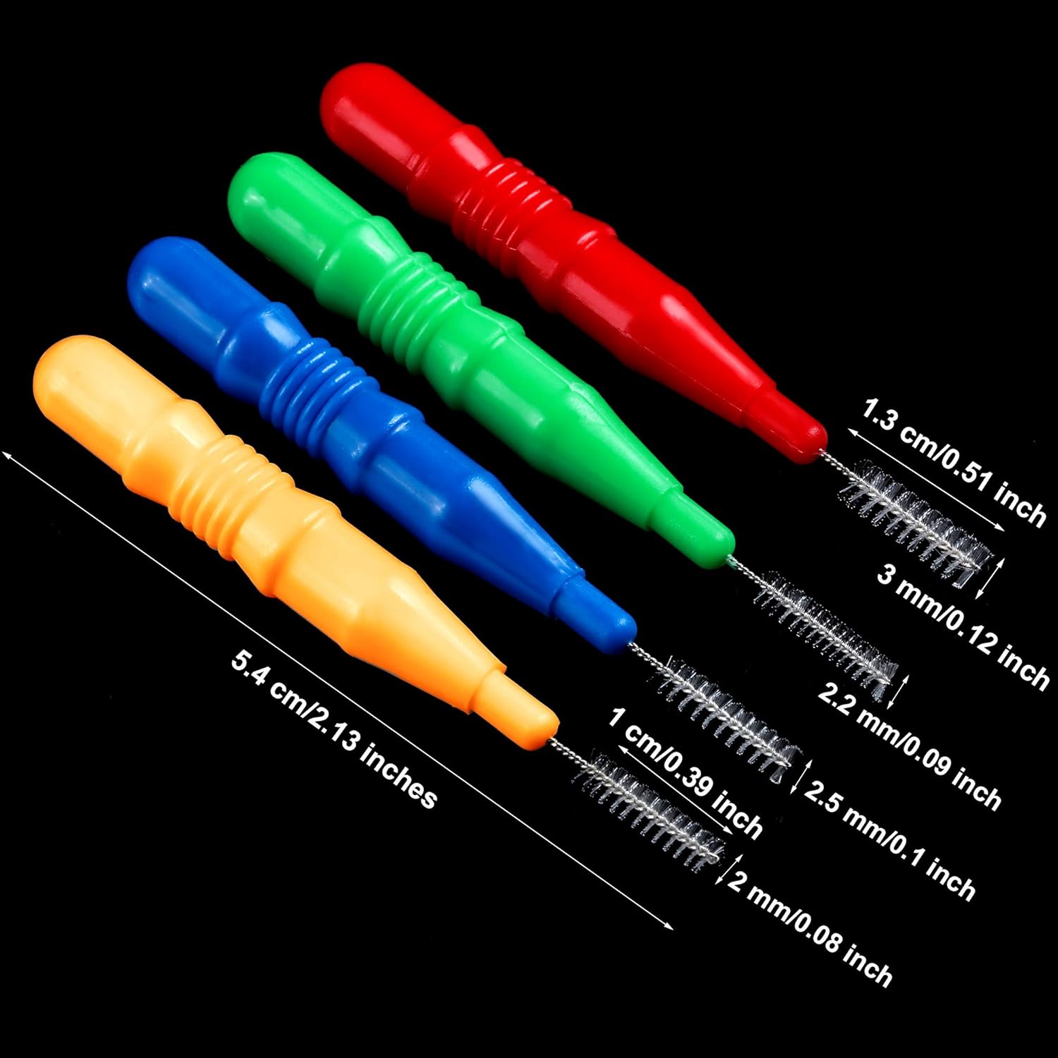 BBTO 100 piezas de llaves para cepillo dental limpiador interdental, palillo de dientes, cabezal de hilo dental, limpiador oral de palillos