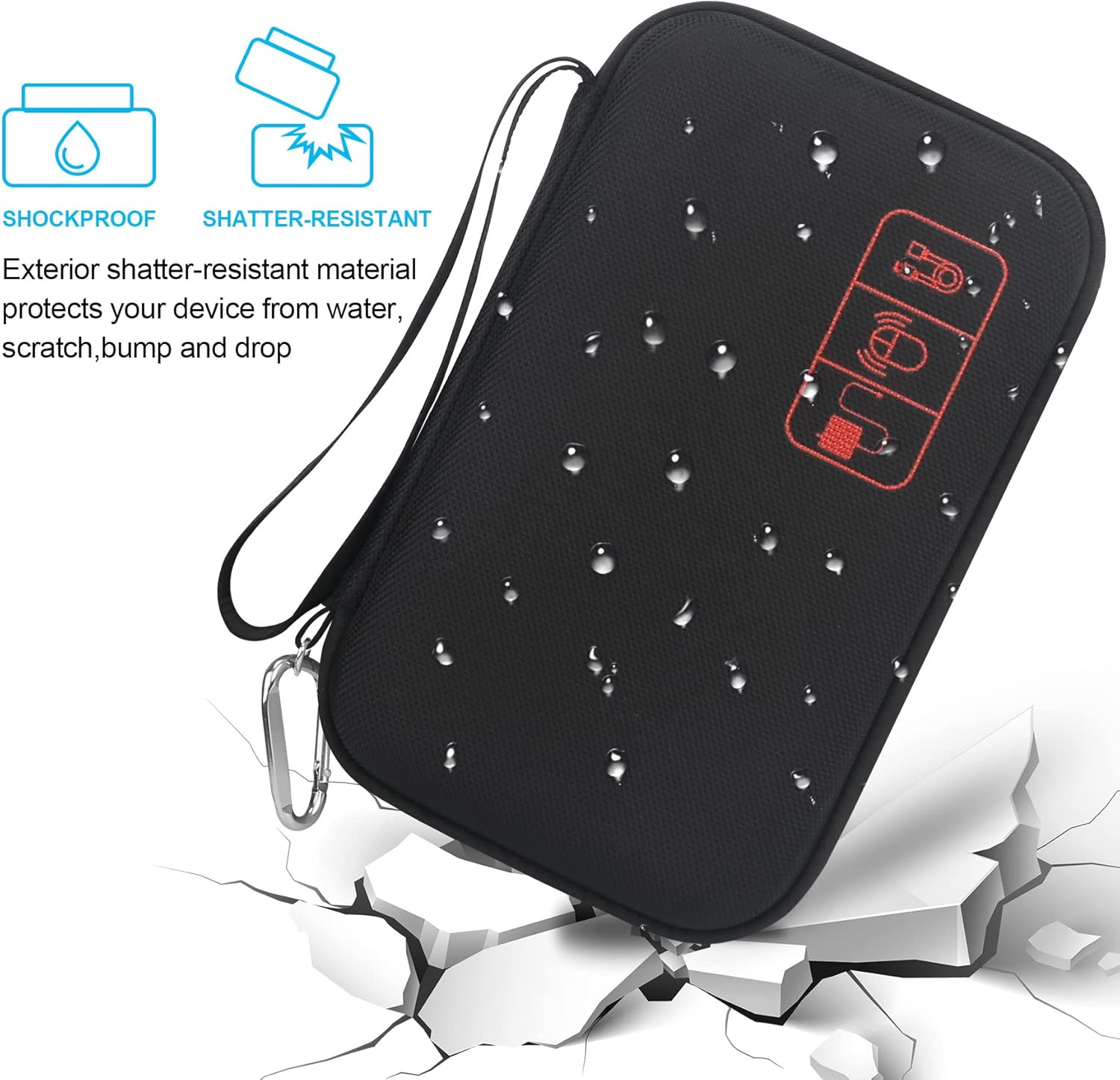 Organizador de cables de viaje duros, universal, pequeño, accesorios electrónicos, estuche de transporte para cargadores y cables, adaptador de