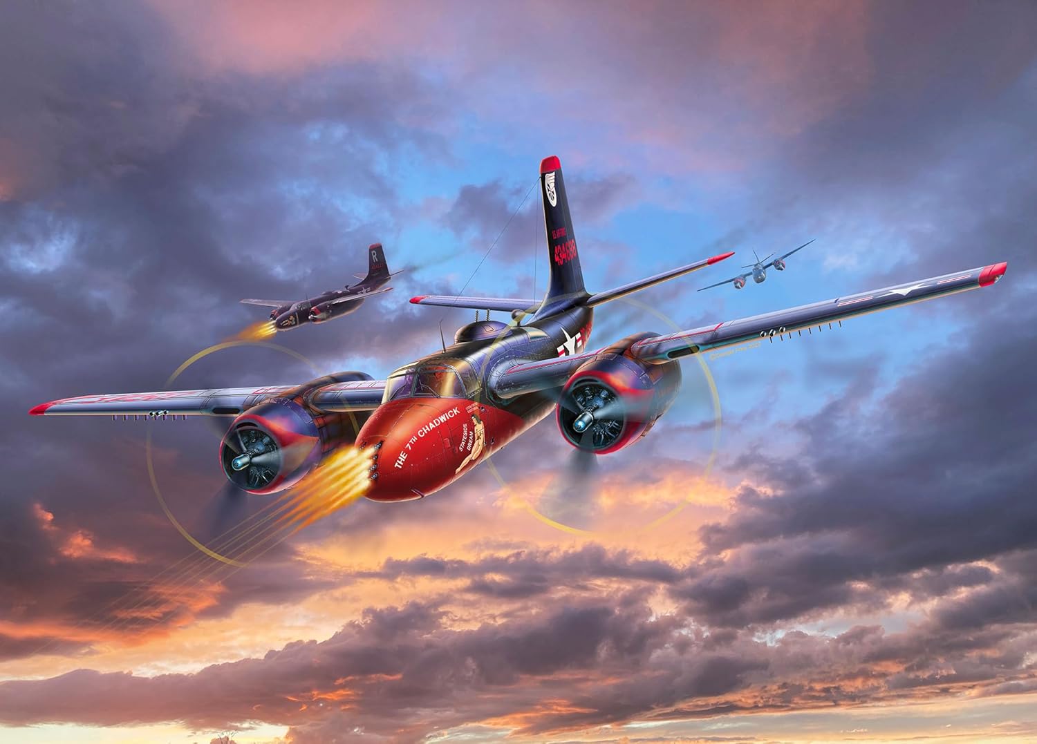 Revell 03823 B-26C Invader 148 Kit de modelo de plástico sin construirsin pintar a escala 148