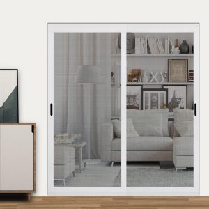 Guardian K.D. Kit de puerta corrediza de aluminio resistente para puerta corrediza de patio (36 x 96 pulgadas, marco blanco de 2.5 pulgadas, a Guardian K.D. Kit de puerta corrediza de aluminio resistente para puerta corrediza de patio (36 x 96 pulgadas, marco blanco de 2.5 pulgadas, a