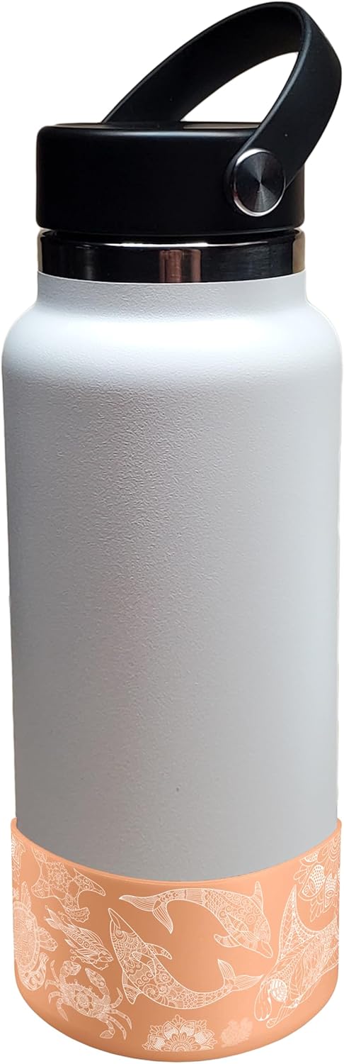 Hydro Heel Funda protectora de silicona inferior, de 12 a 40 onzas. Se adapta a todas las botellas de agua de acero inoxidable aisladas al vacío,