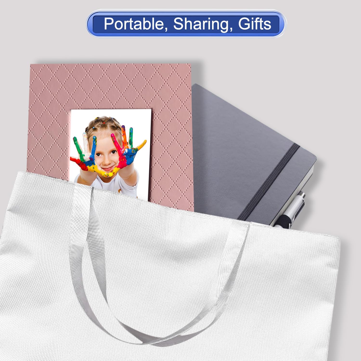 Zoview Art Álbum de fotos pequeño portátil de 4 x 6 pulgadas, cada 28 páginas transparentes con capacidad para 56 imágenes, mini álbumes de piel