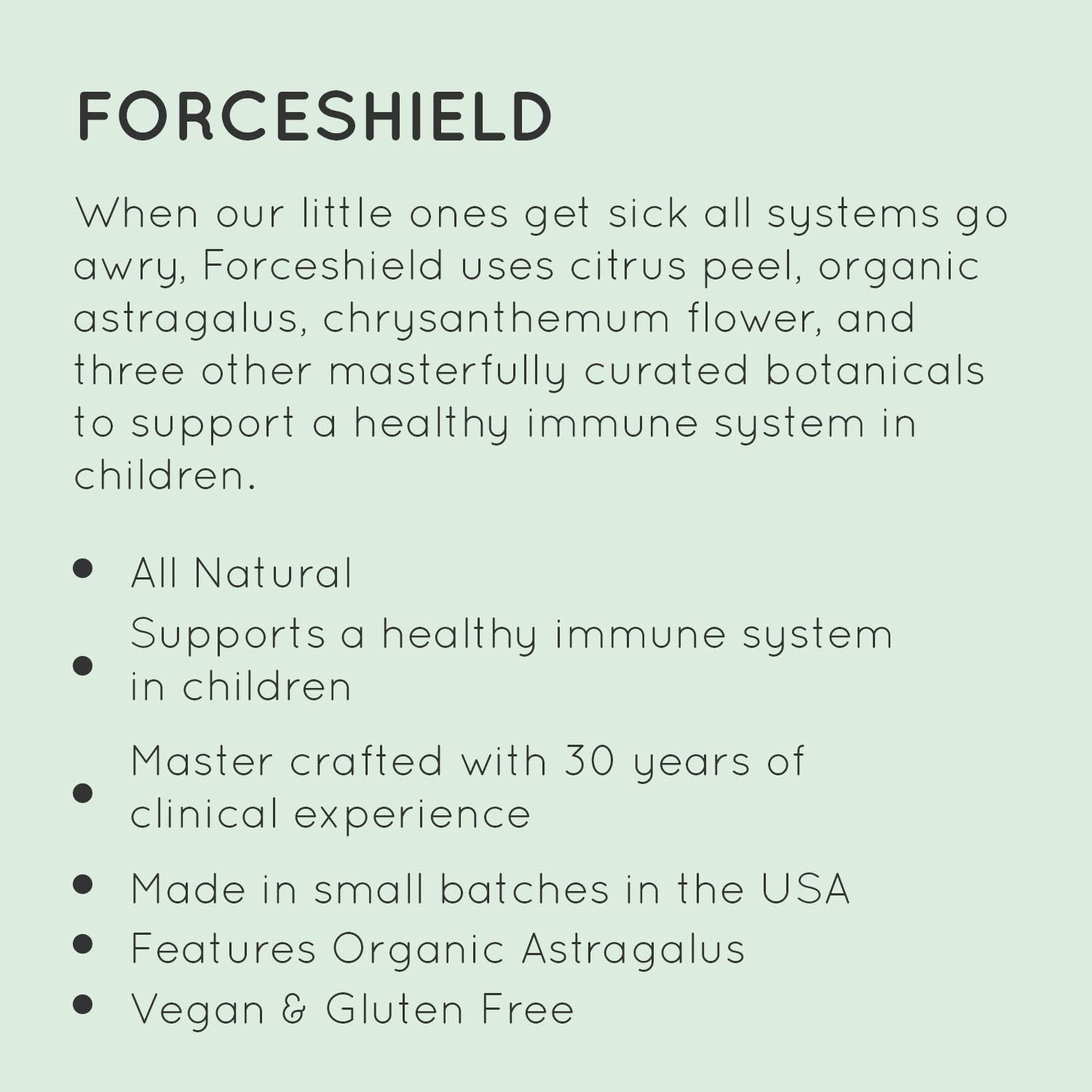 Gryph and IvyRose Forceshield – Apoyo al sistema inmunológico para niños, protección del sistema inmunológico de astrágalo, 1 onza líquida