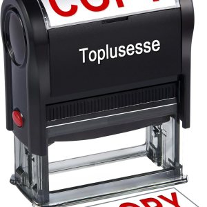 Sello de copia autoentintado de goma para oficina, sello personalizado, autoentintado, copia, mensaje, suministros de oficina, tinta roja, una línea Sello de copia autoentintado de goma para oficina, sello personalizado, autoentintado, copia, mensaje, suministros de oficina, tinta roja, una línea