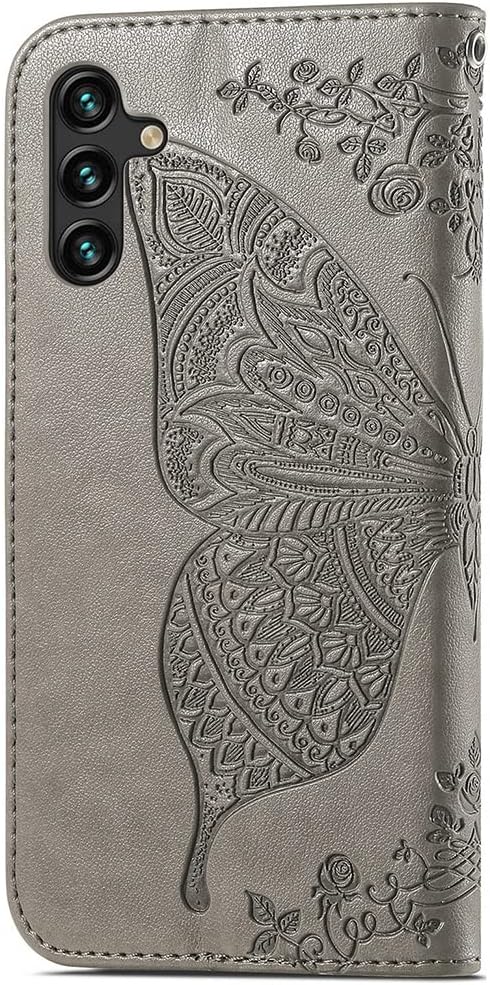 Monwutong Funda tipo cartera para Samsung Galaxy A13 5G, diseño de mariposa 3D, funda de piel sintética con cierre magnético fuerte y ranuras para