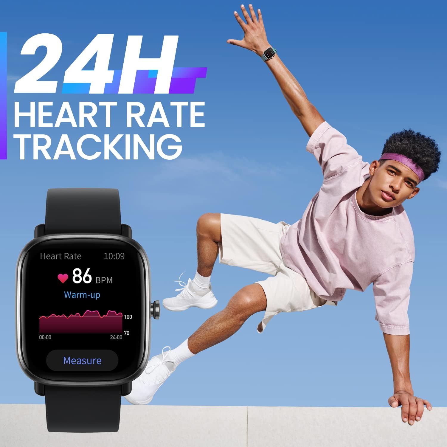 Amazfit GTS 2 Mini Fitness Smart Watch Alexa integrado, SpO2, batería de 14 días, más de 70 modos deportivos, frecuencia cardíaca, sueño, monitoreo