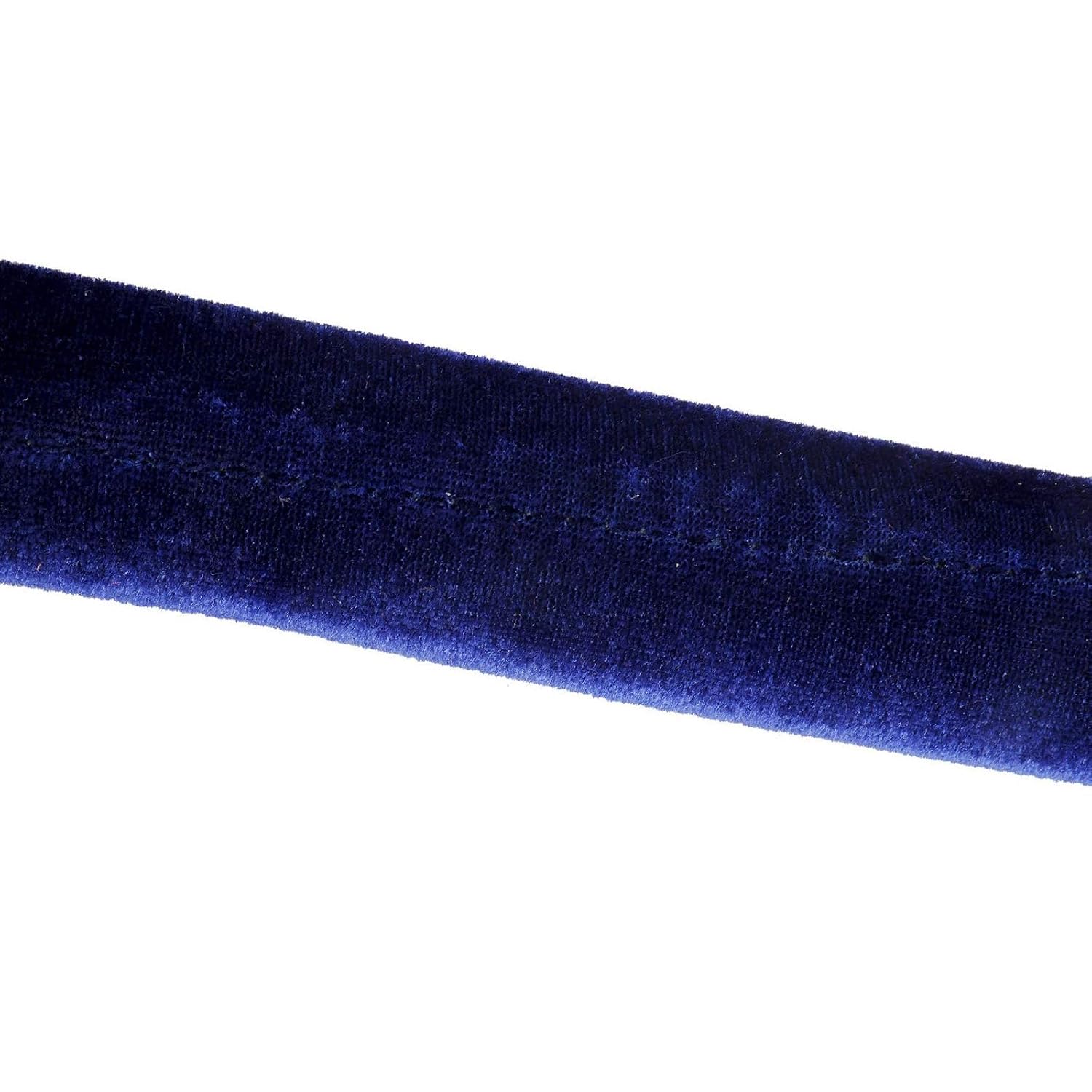 NovelBee Paquete de 2 cuerdas de terciopelo de 5 pies con ganchos chapados en oro, barrera de línea de cola de poste de control de multitudes (azul)