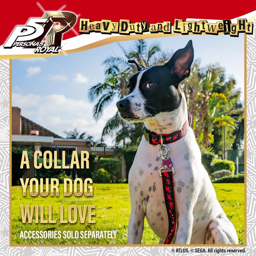 Persona 5 – Collar para perros grandes, medianos y XS y pequeños, con licencia oficial del anime, collar de perro de anime Persona 5 Royal Phantom