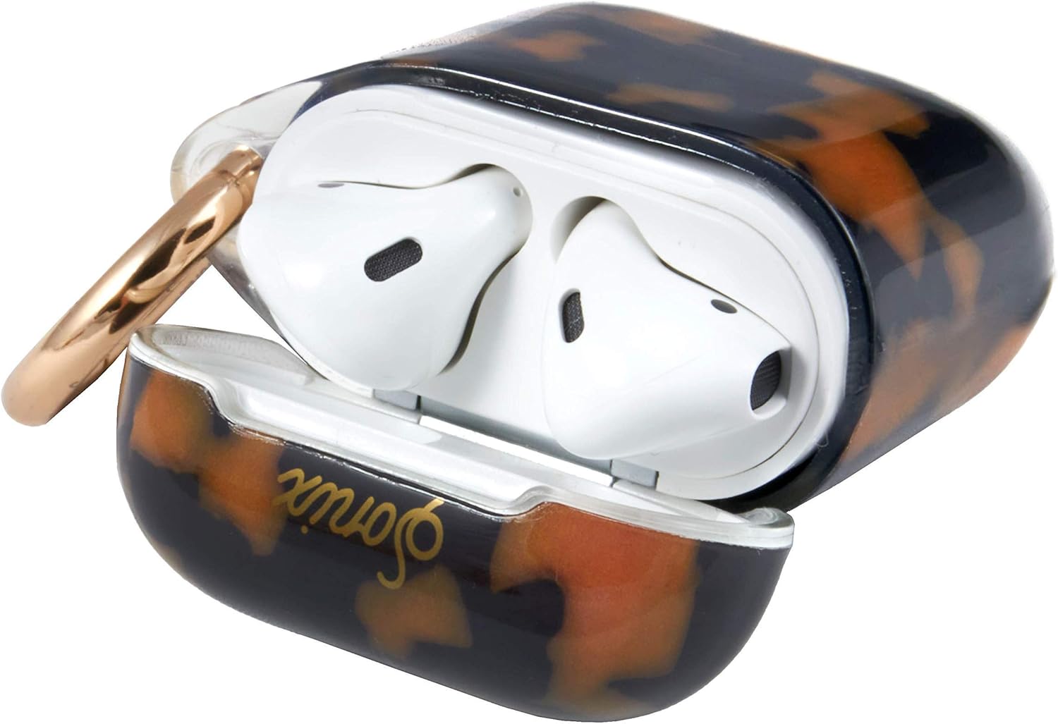 Sonix Funda marrón para Airpod Gen 1  Gen 2 tapa dura Funda protectora de leopardo para Apple Airpods