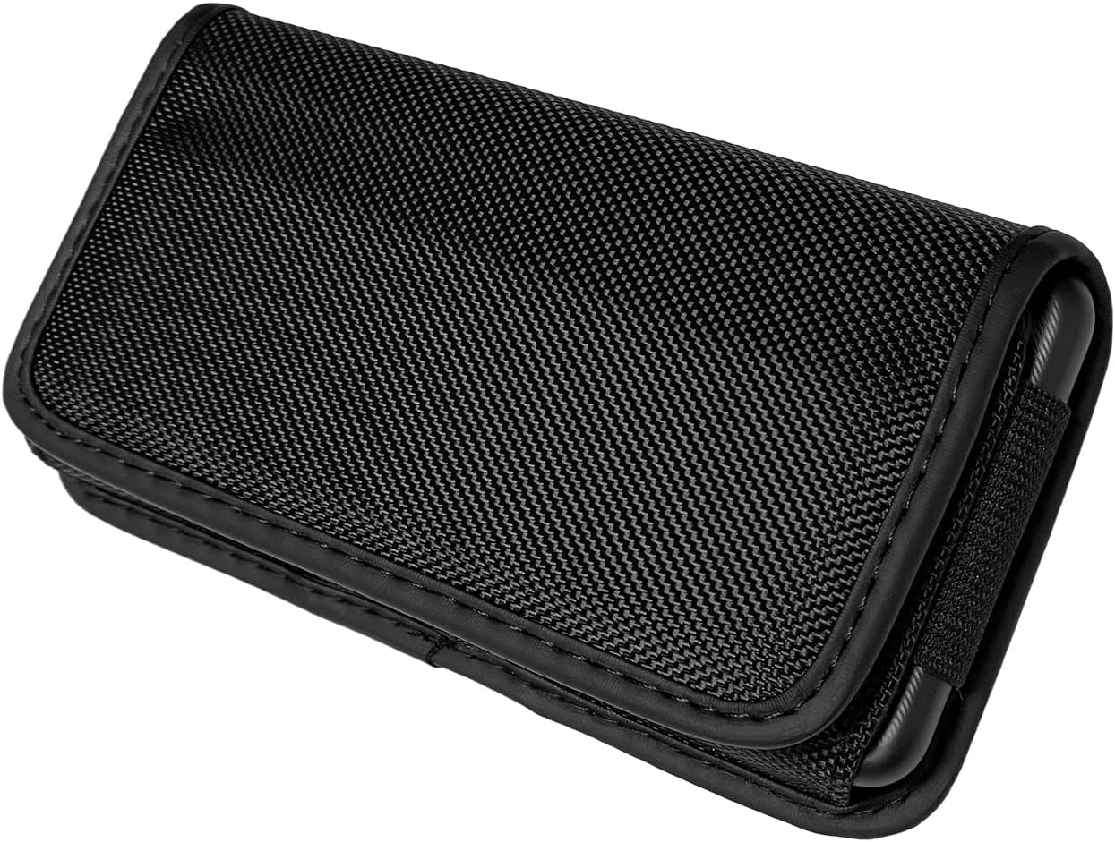 CELZEN Funda de nailon para teléfono celular Cricket Vision Plus, Icon 2, Influence, Google Pixel 5a, 6, 6a, LG Harmony 4 G7 G8 K40 K22 – Funda