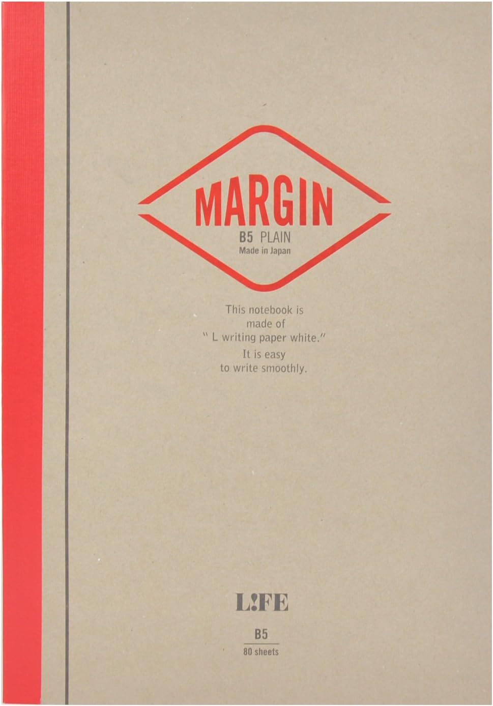 Life, MARGIN N711 – Cuaderno de notas A5, rojo