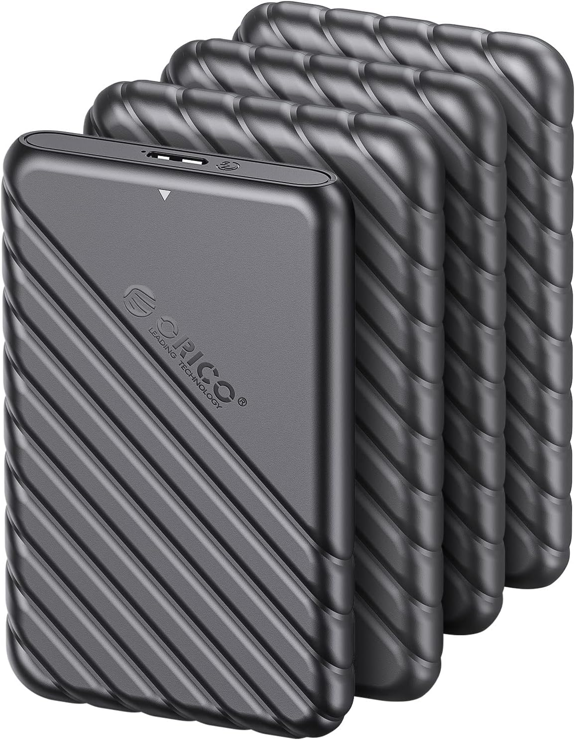 ORICO Caja de disco duro de 2.5 pulgadas USB 3.0 a SATA 5Gbps para 0.276-0.374 in SSD HDD Caja de disco duro externo compatible con UASP Trim Tool