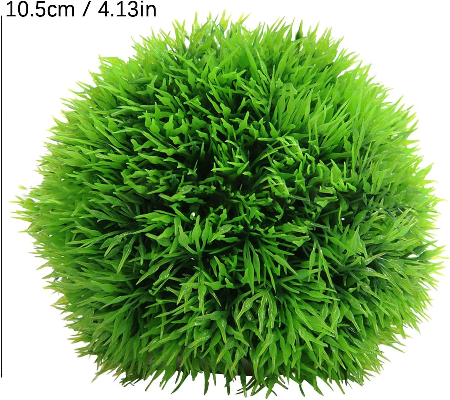 Scceatti Flores sintéticas de seda, bola de césped sintético para exteriores, acuario, decoración de césped, bola de césped de plástico para