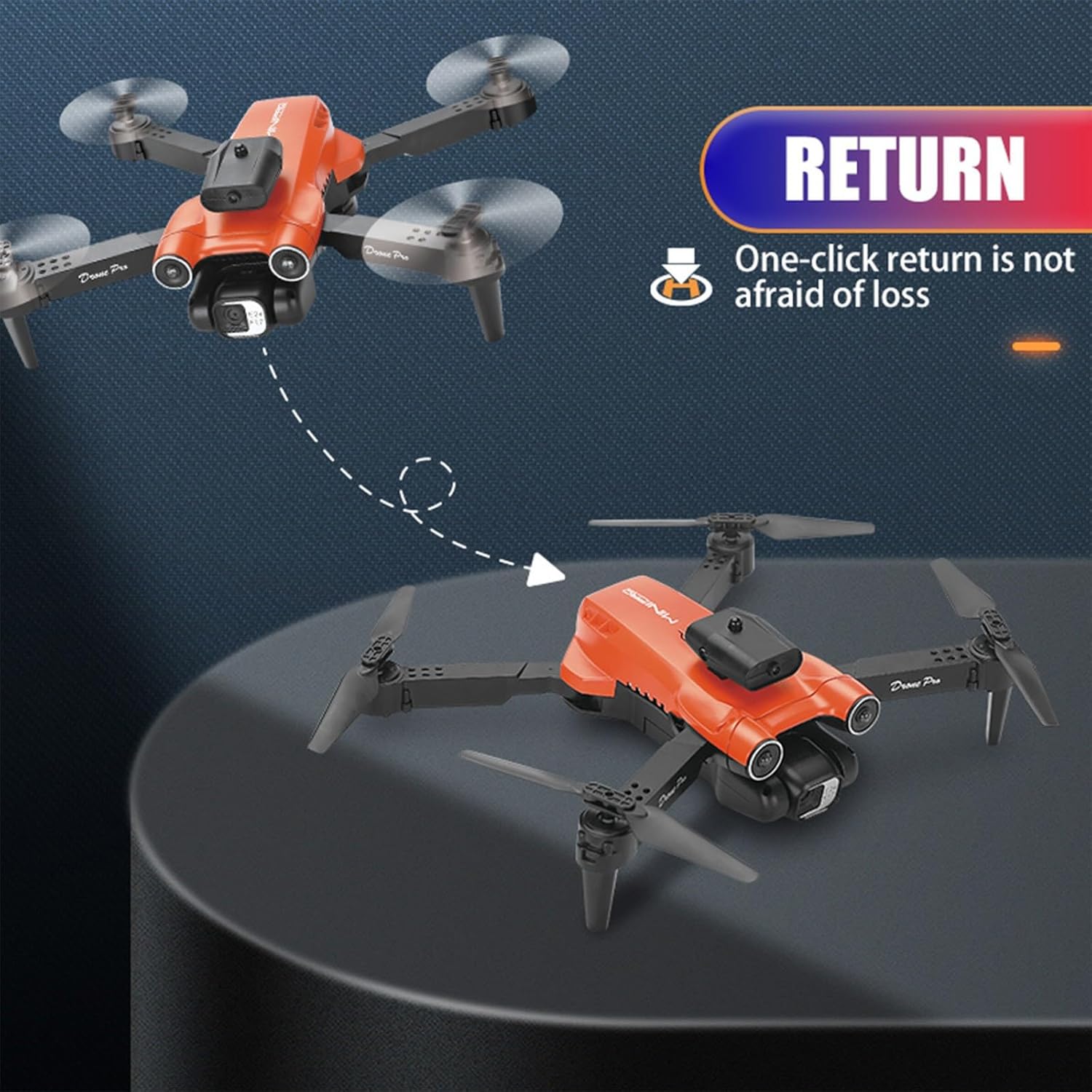Dron Wifi Fpv con doble cámara HD de 1080p, modo de retención de altitud, plegable, cuadricóptero, vuelo circular, vuelo de ruta, retención de