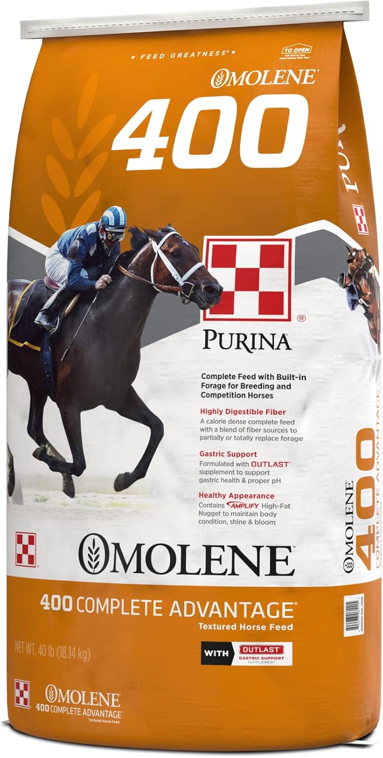 Purina  Omolene #400 Complete Advantage Horse Feed  Bolsa de 50 libras