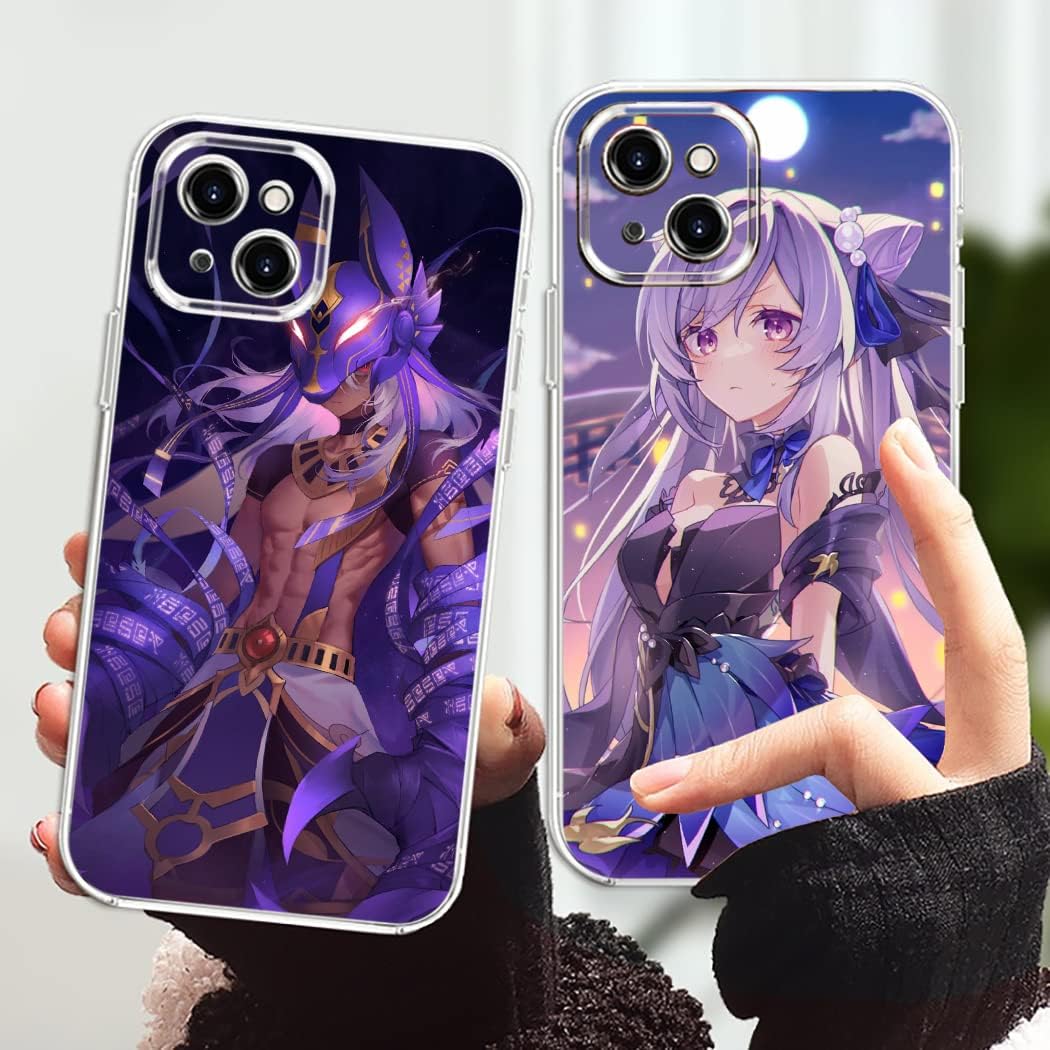 Genshin Impact Cyno – Funda para Samsung Galaxy A32 5G con llavero Vision y 50 calcomanías, funda de silicona suave transparente de dibujos animados